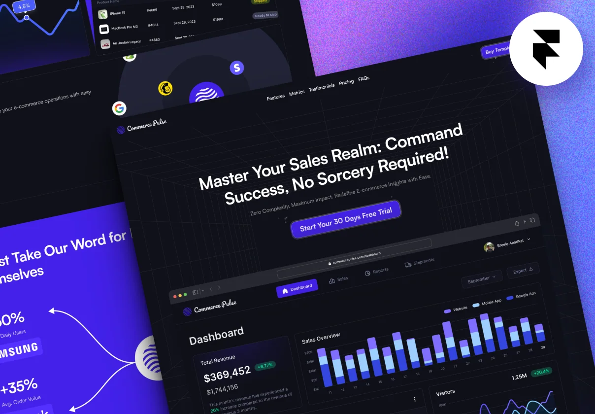 Commerce Pulse - SaaS Framer Template