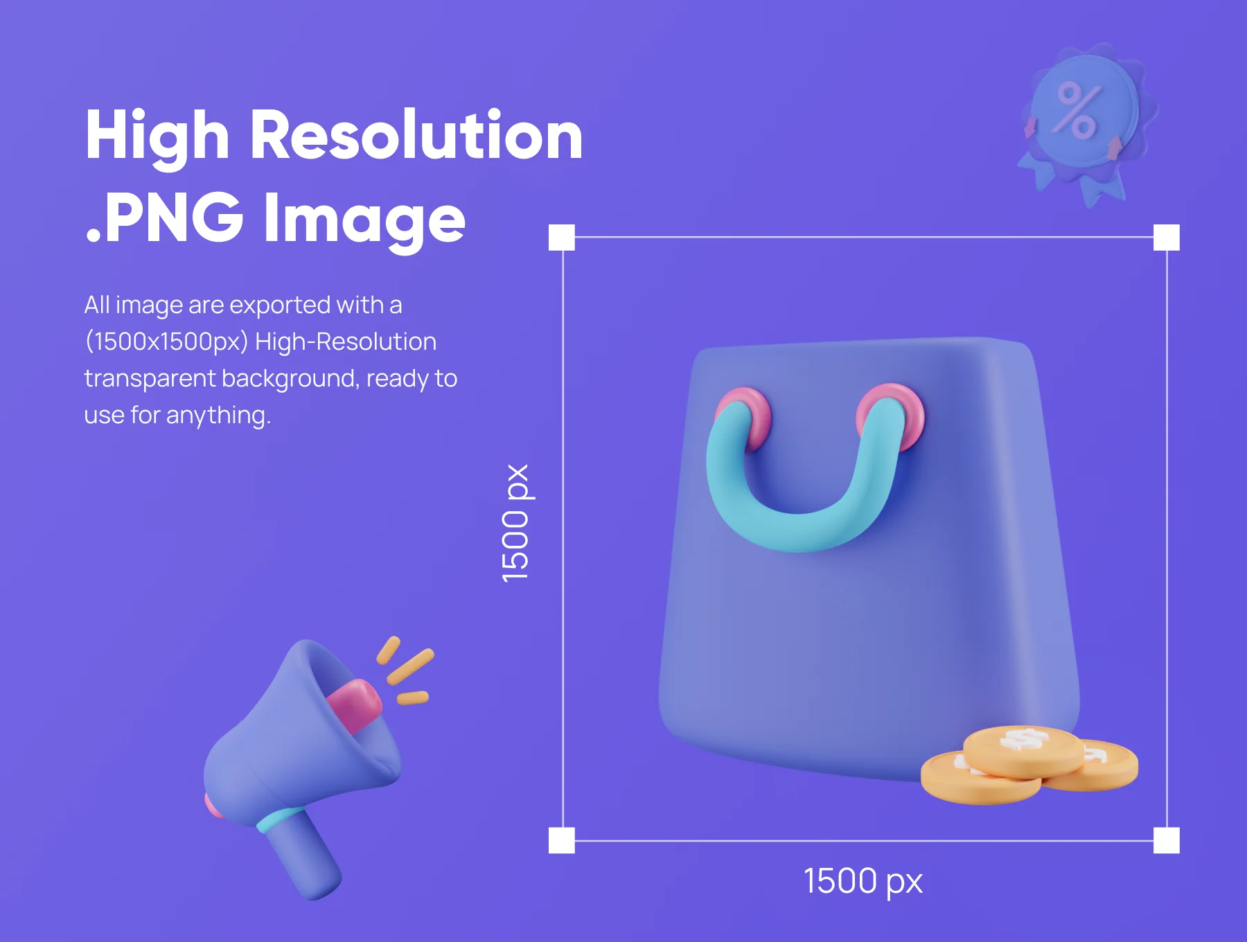 Commercially - E-Commerce 3D Icon Set 4