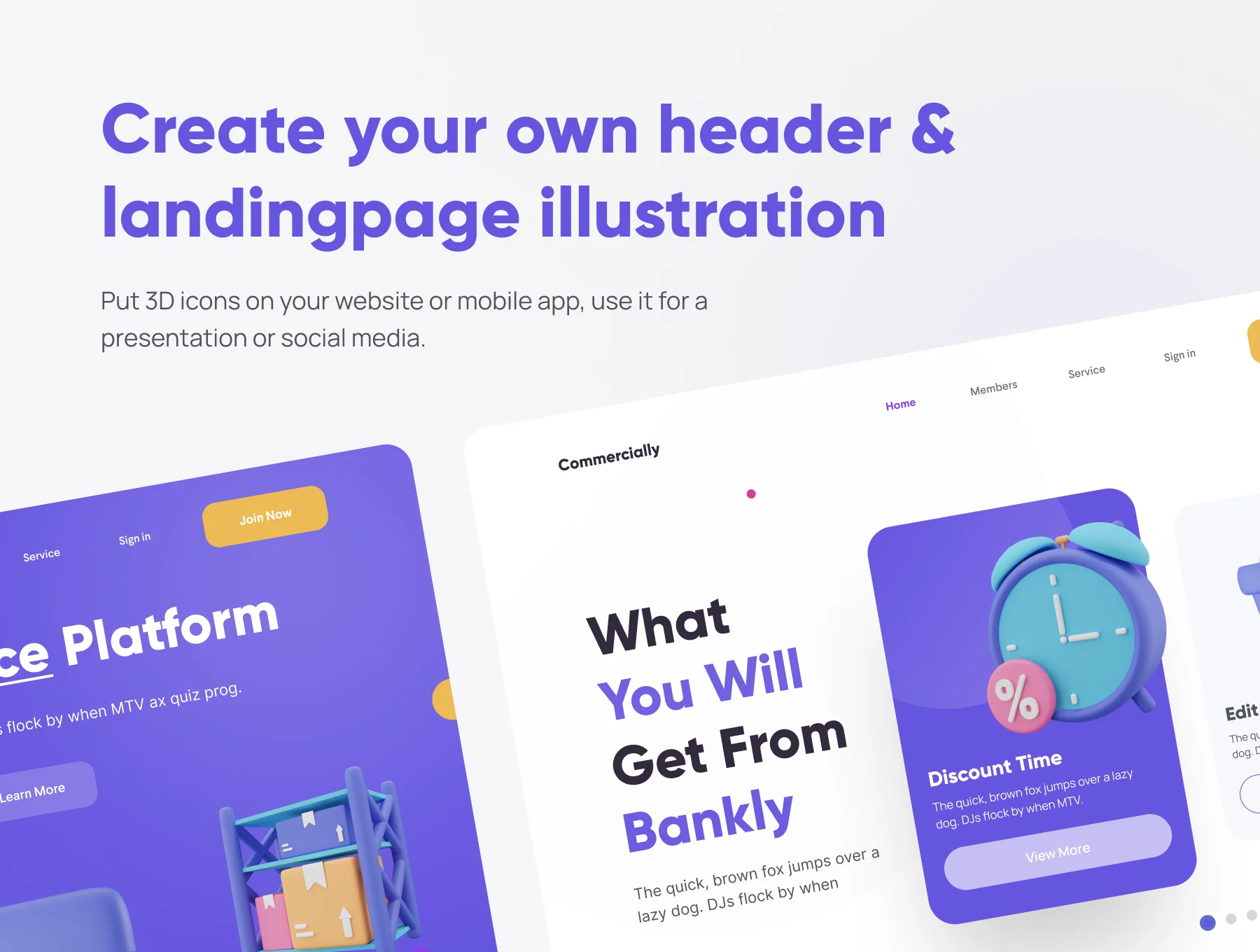 Commercially - E-Commerce 3D Icon Set 6