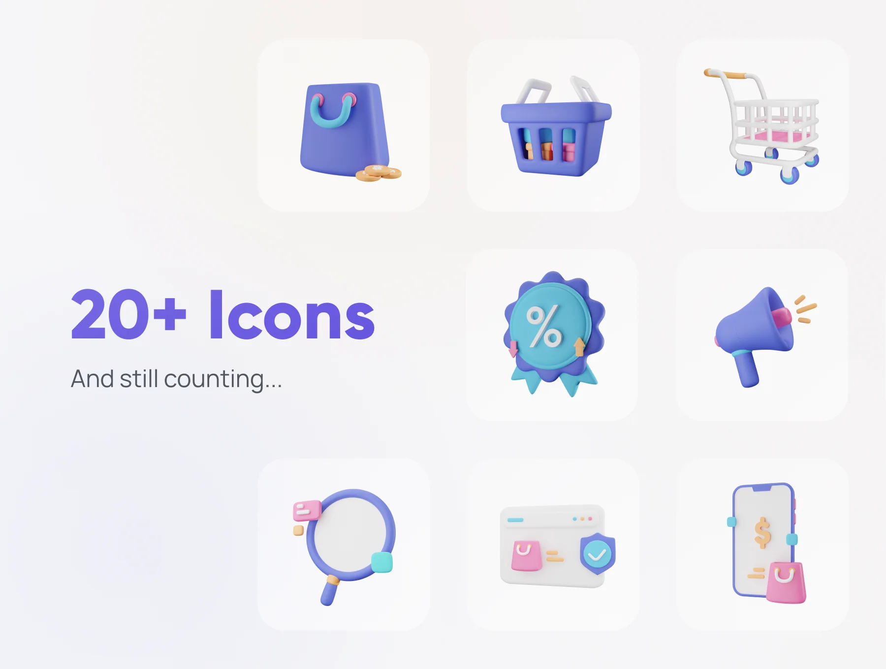 Commercially - E-Commerce 3D Icon Set 7