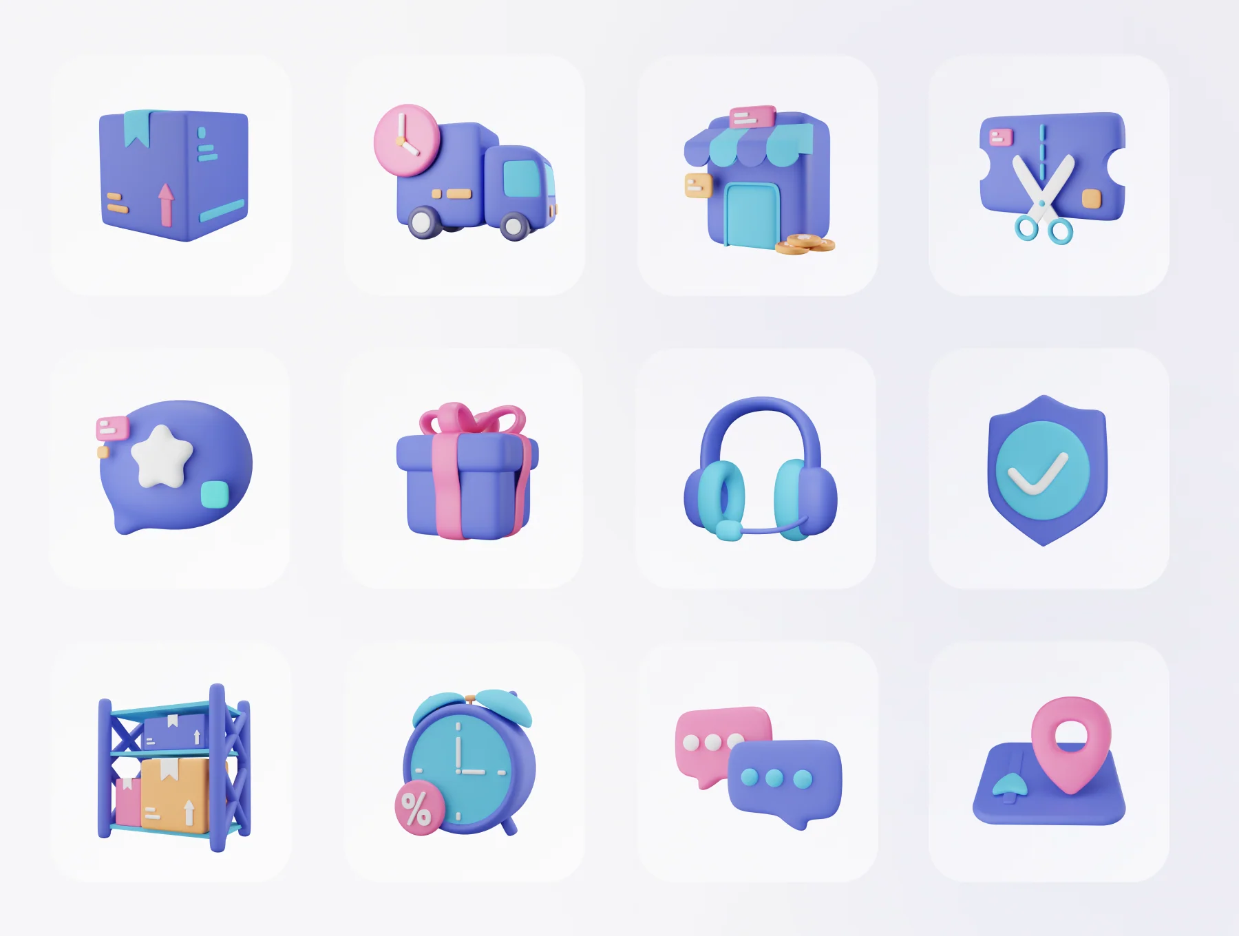 Commercially - E-Commerce 3D Icon Set 8