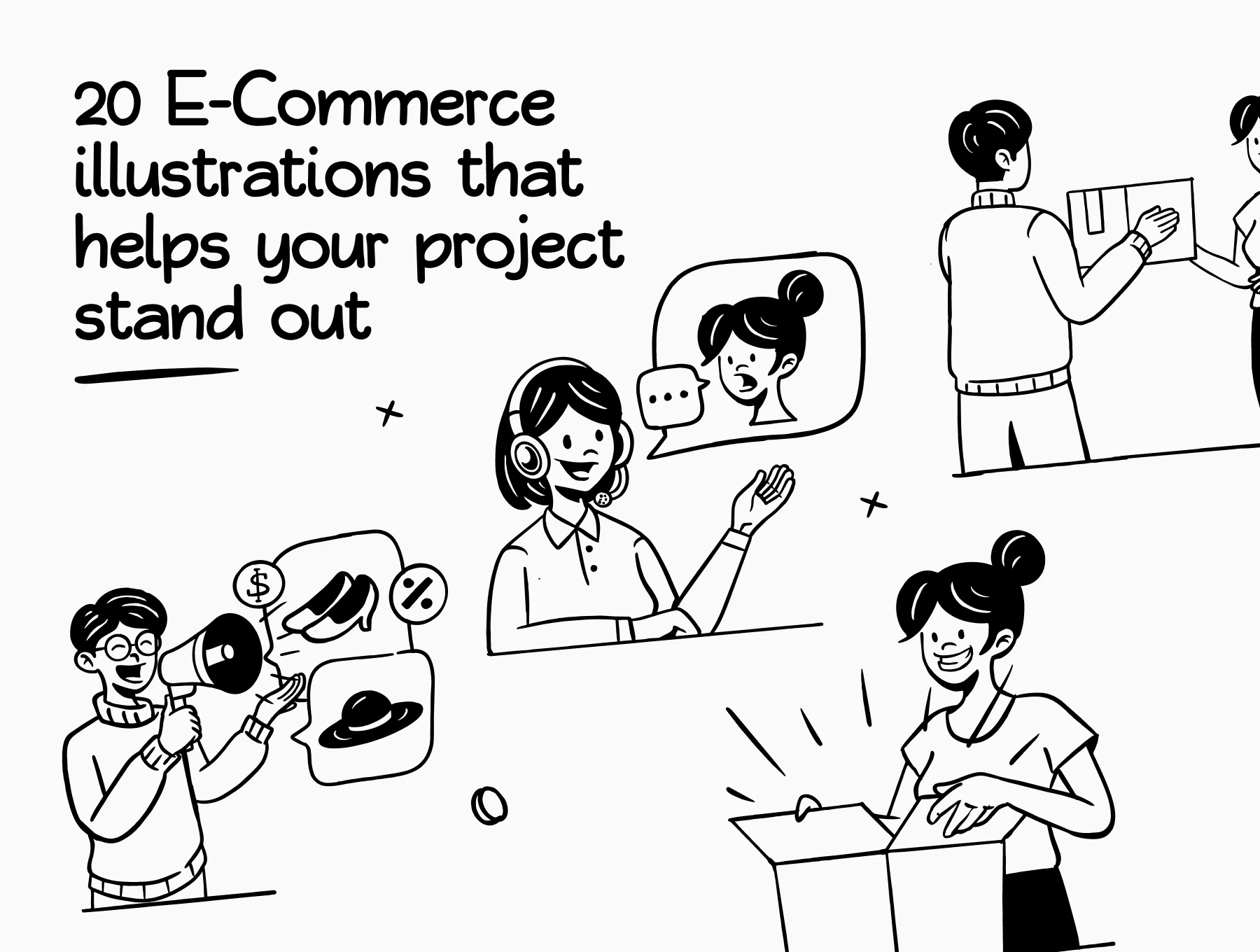 Commercy - E-Commerce Illustration Set 2