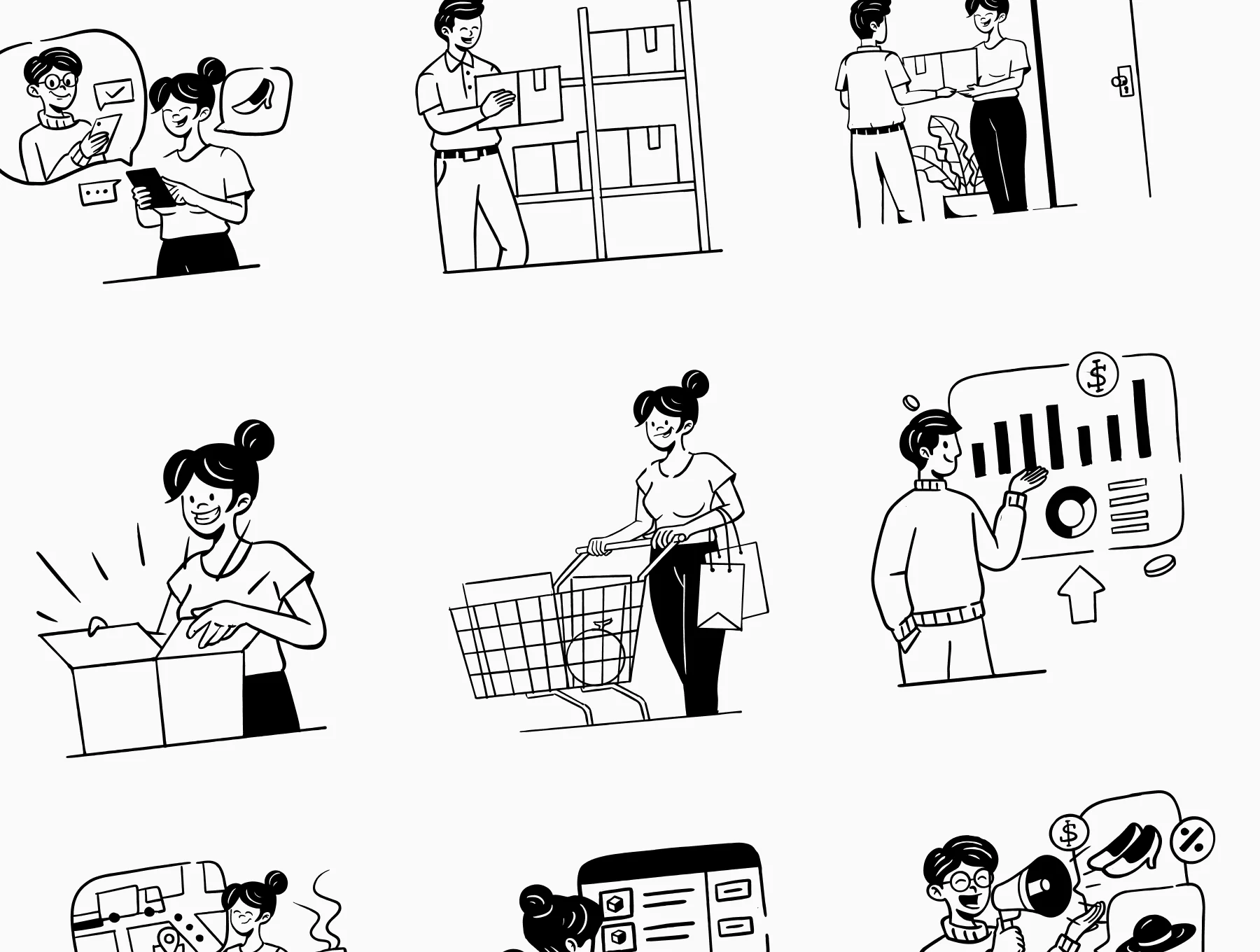 Commercy - E-Commerce Illustration Set 7