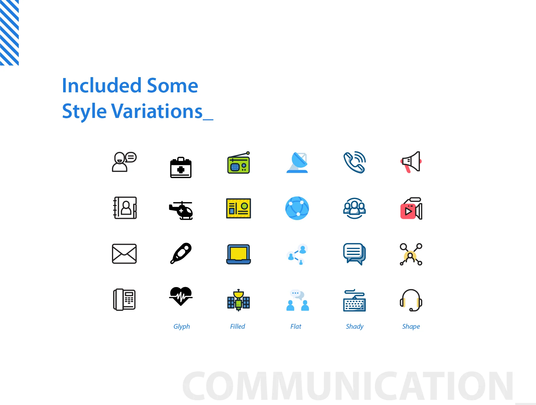 150 Communication Icons Set 5