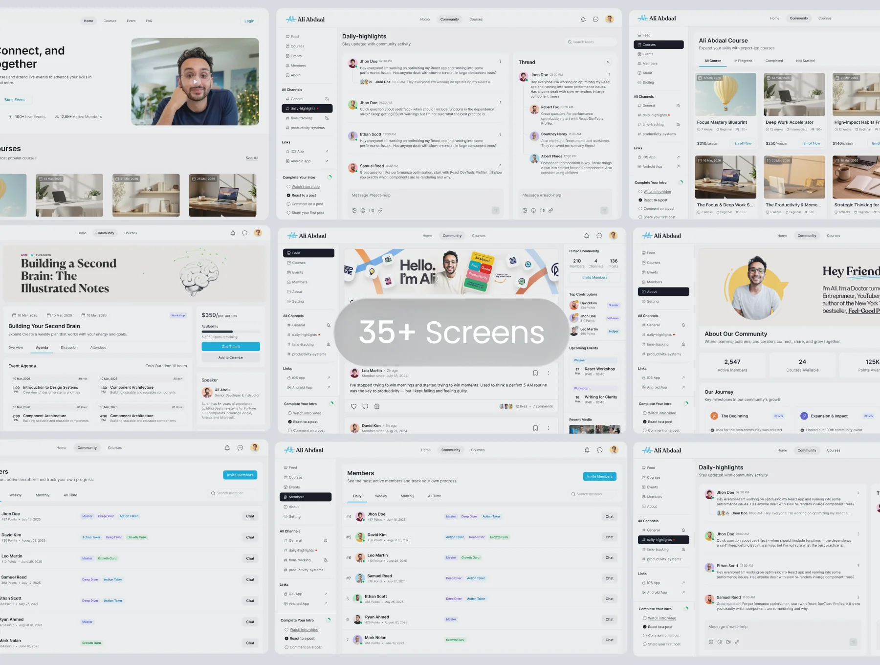 Community Builder SaaS Platform Web App UI Kit 5