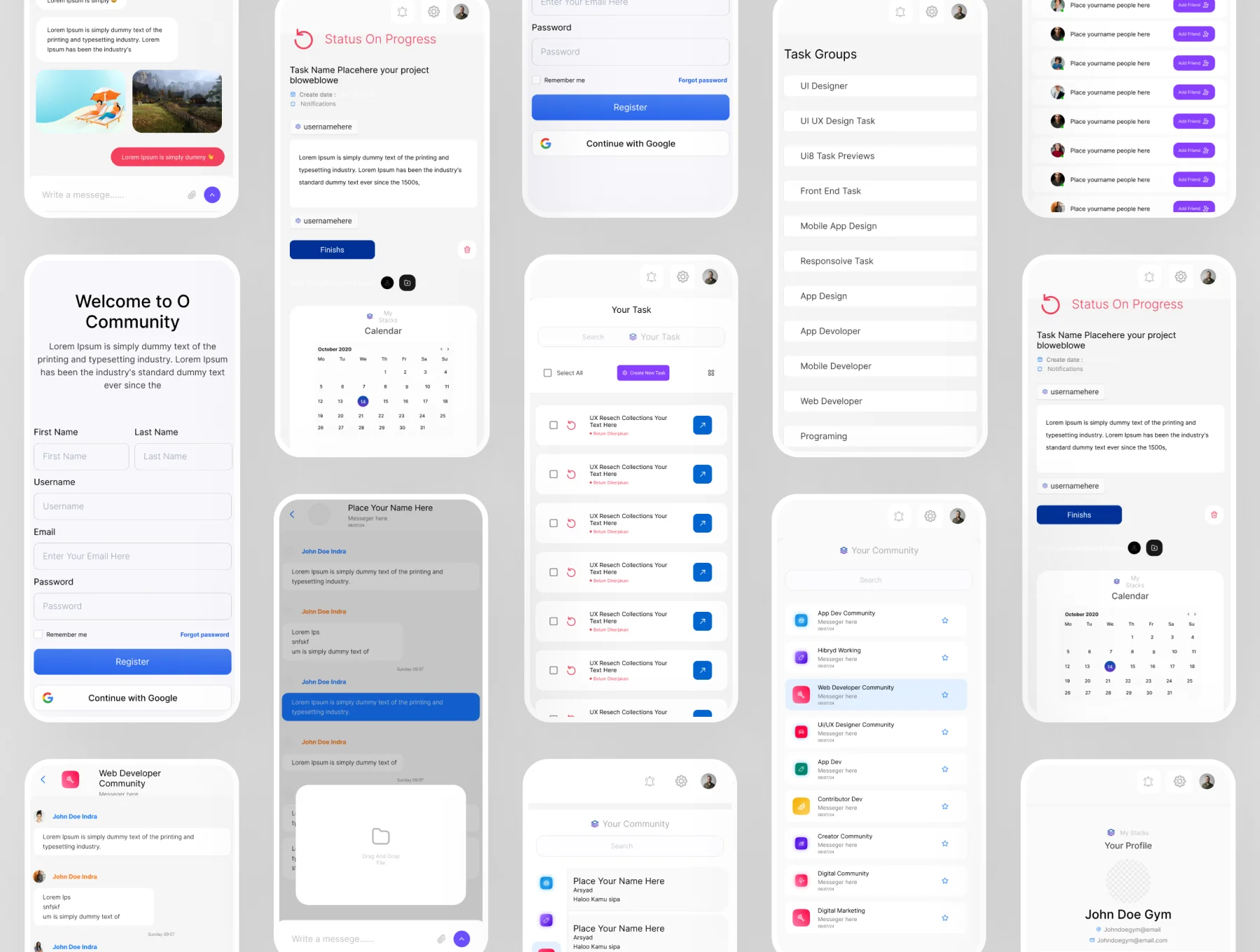 Community Managment Web App Ui Kit 4