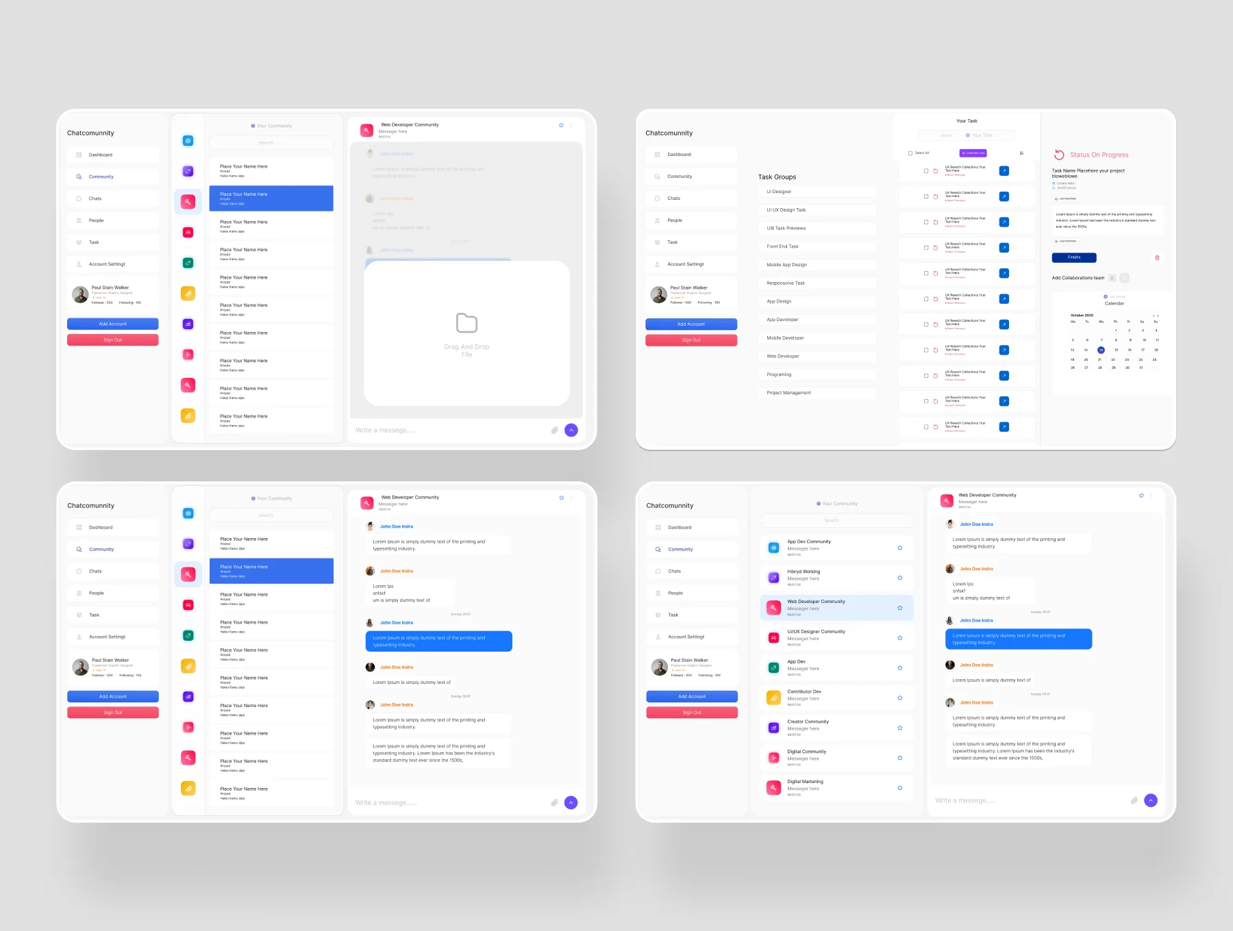 Community Managment Web App Ui Kit 6