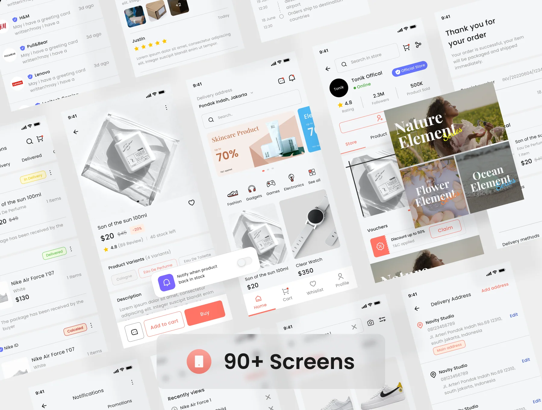 Complete ecommerce app UI KIT 3