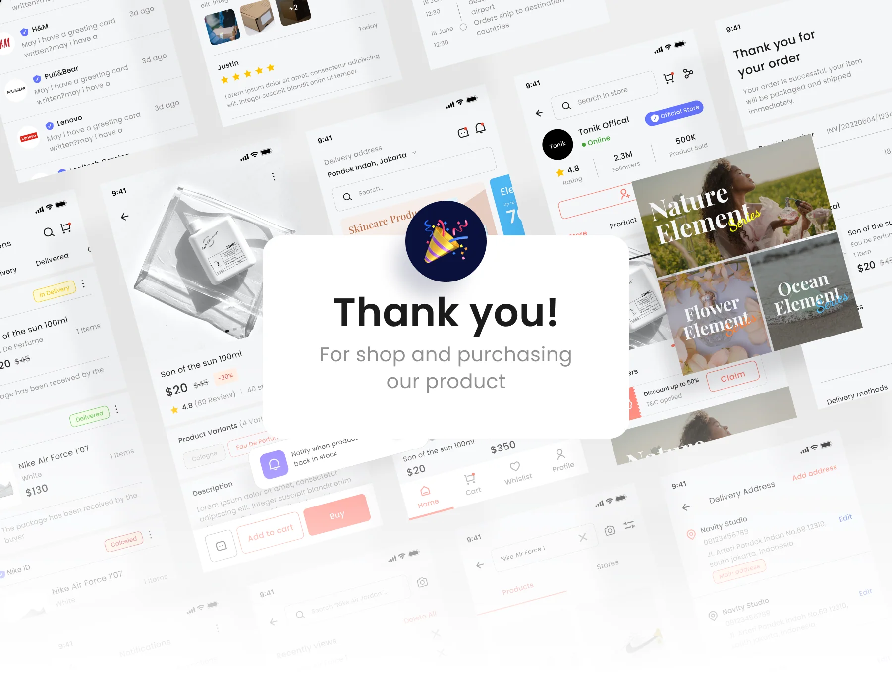 Complete ecommerce app UI KIT 6