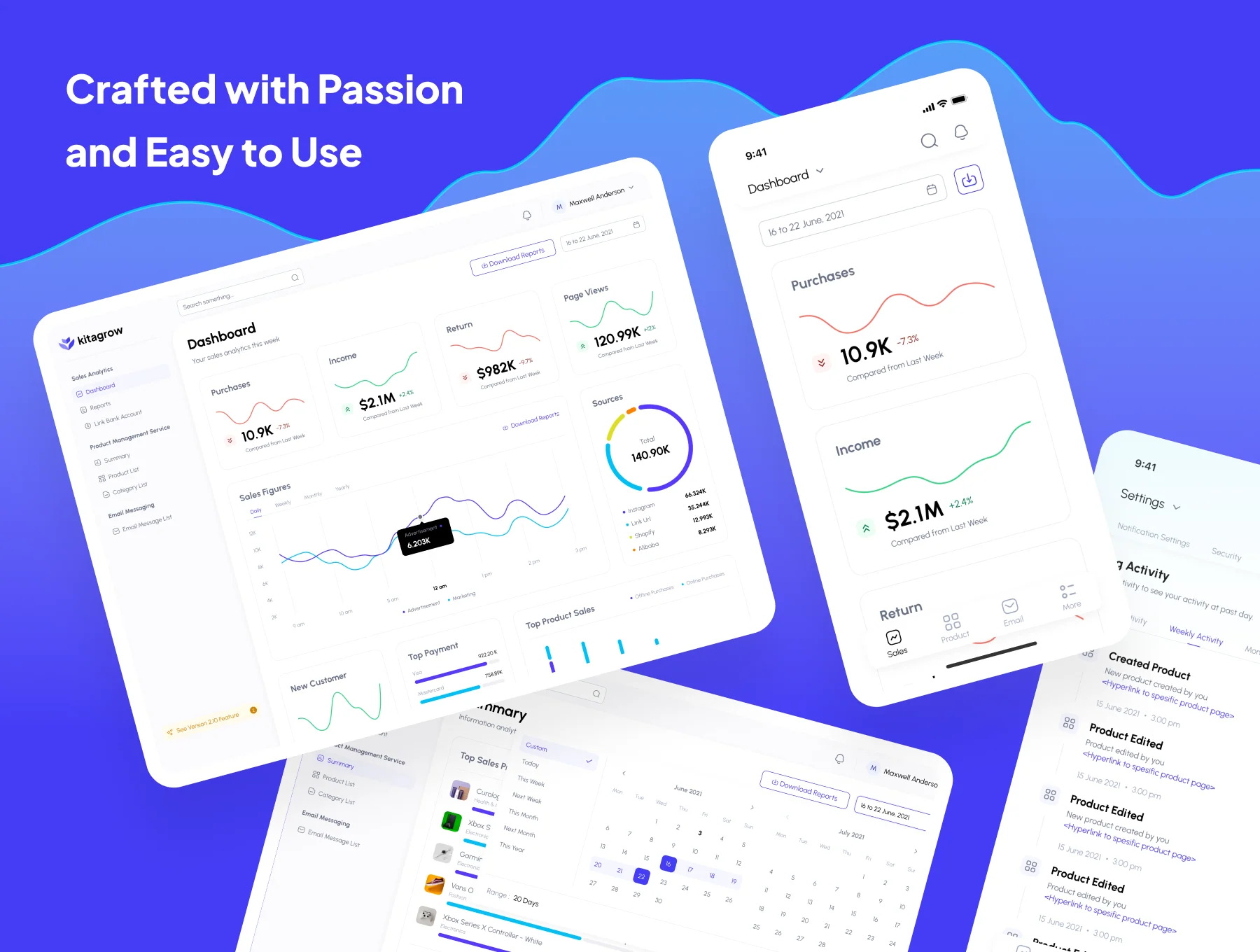 Kitagrow - Product and Sales Dashboard UI Kit 5