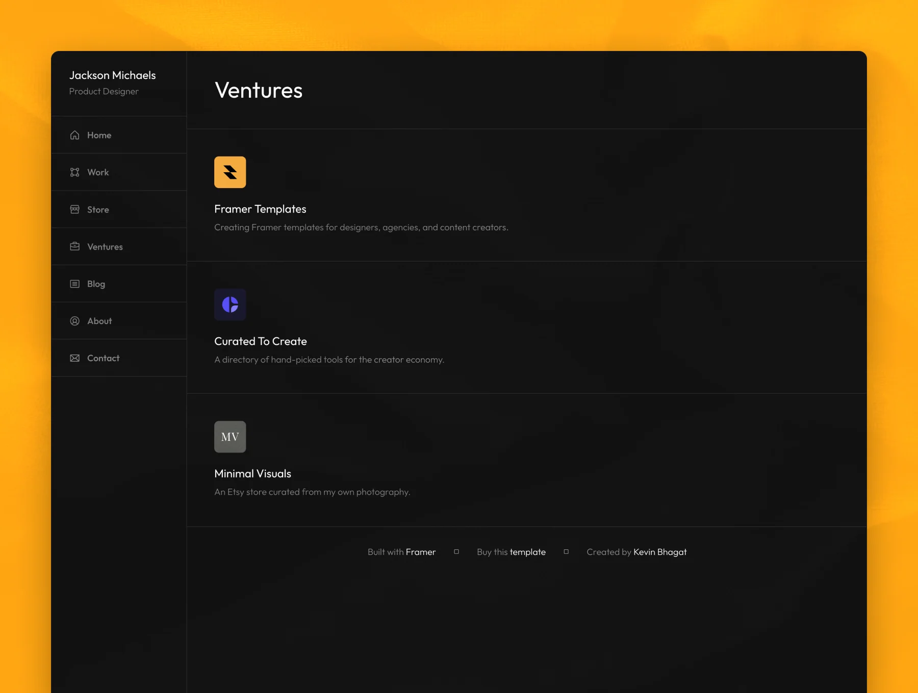 Compo Framer Portfolio Template 4