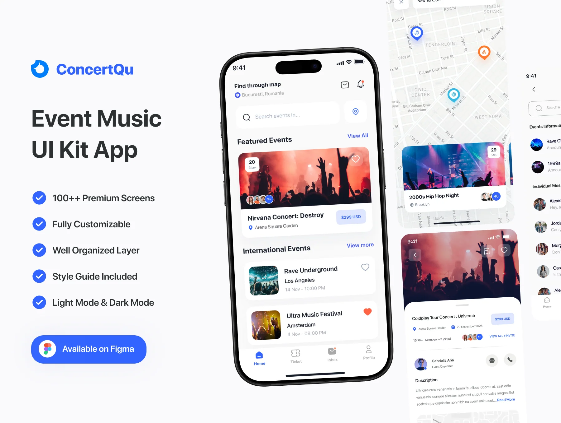 ConcertQu - Event Music App UI Kit
