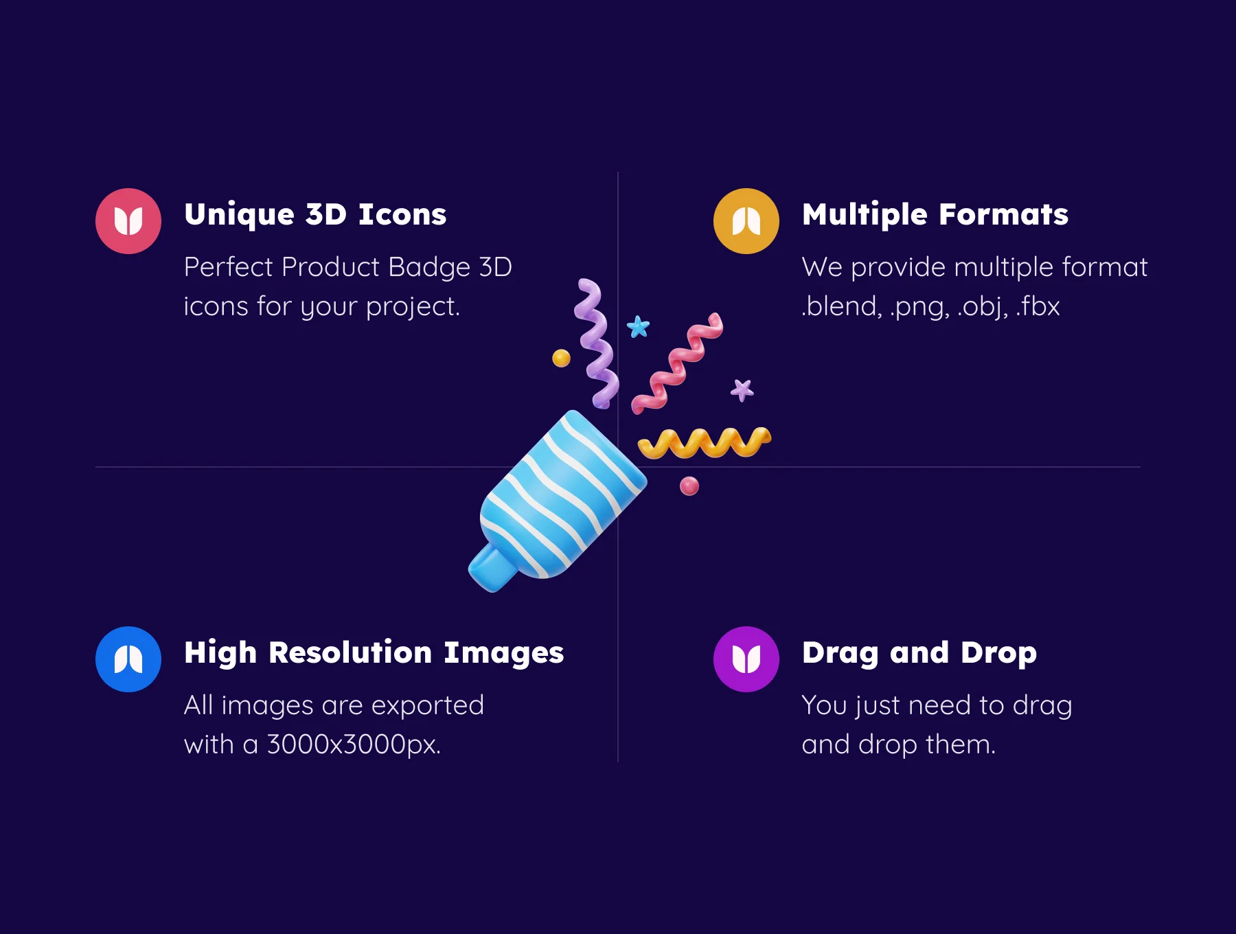 Confetti 3D Icon 2