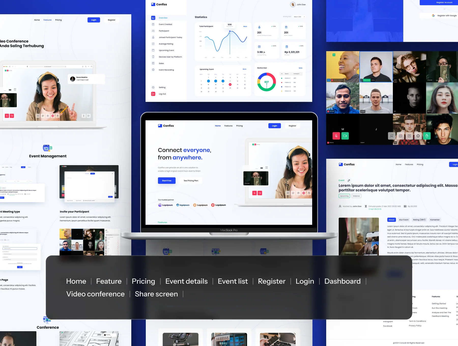 Confiss - Video Conference & Event Management Kit 8