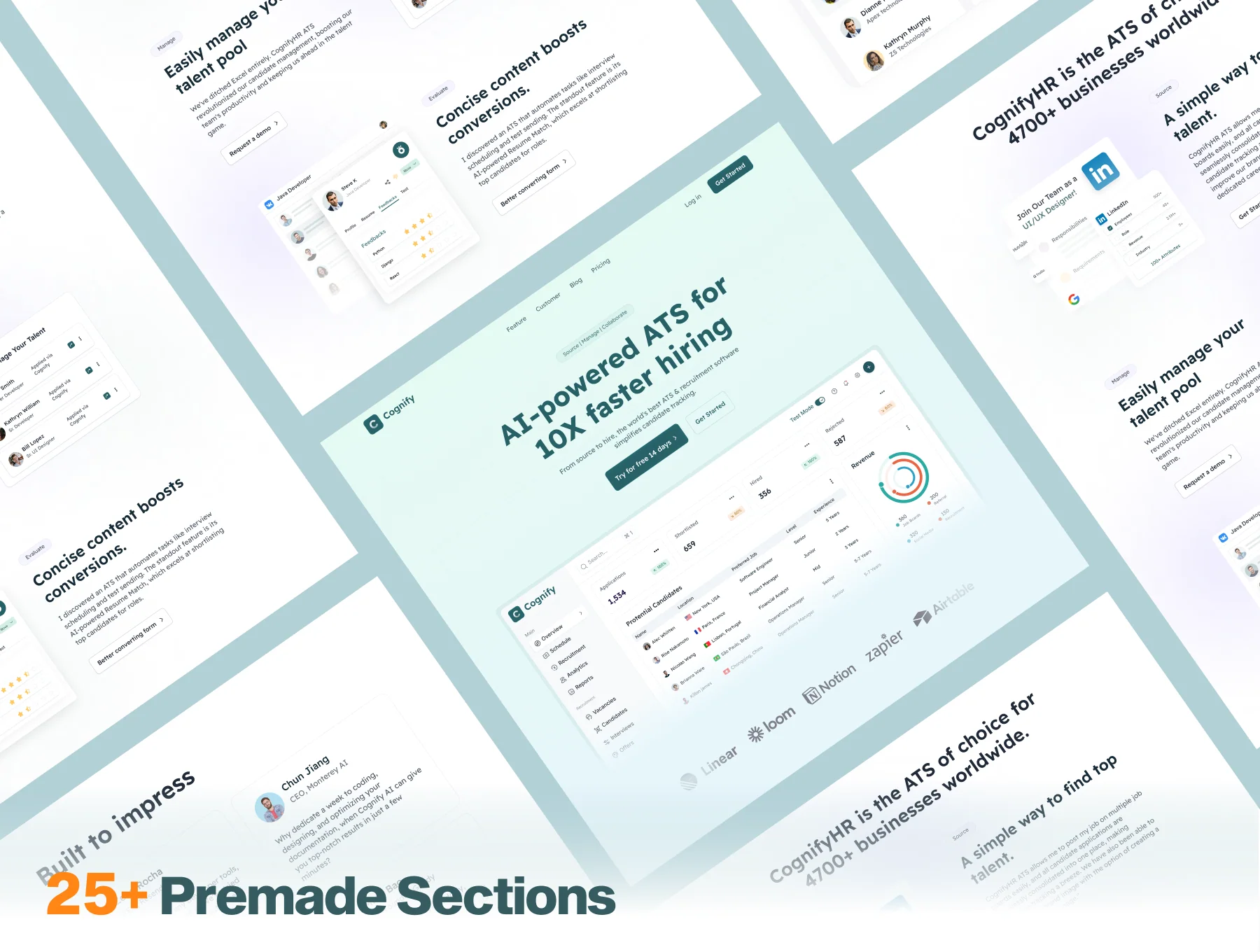 Cognify - AI Hiring Management Website Template 2