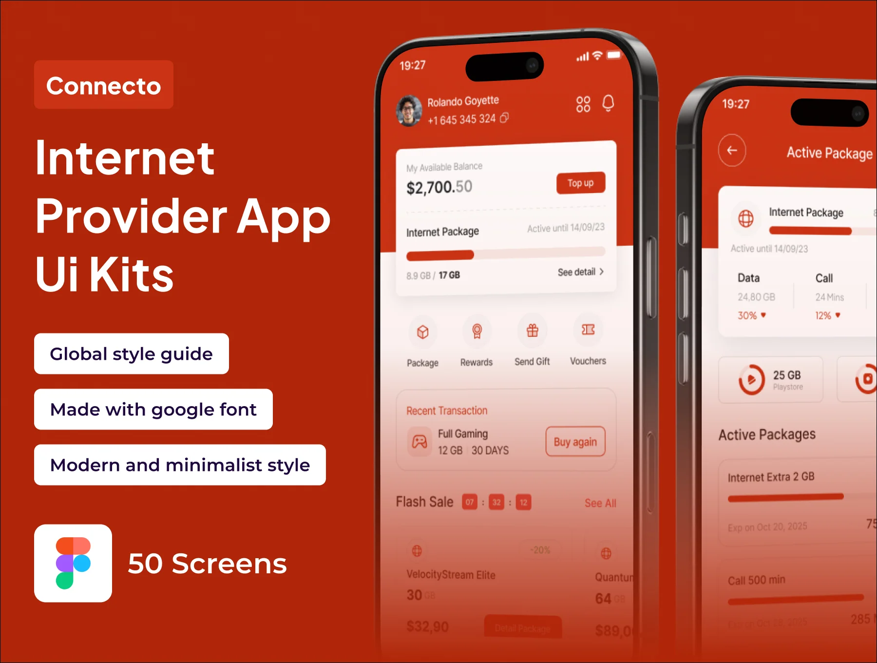 Connecto - Internet Provider Premium UI KIts App