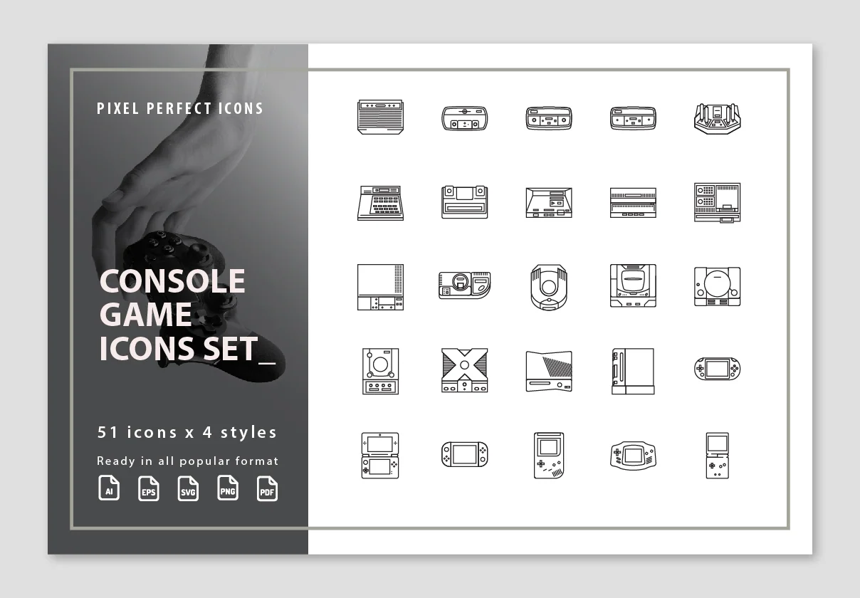 153 Console Game Icons Set