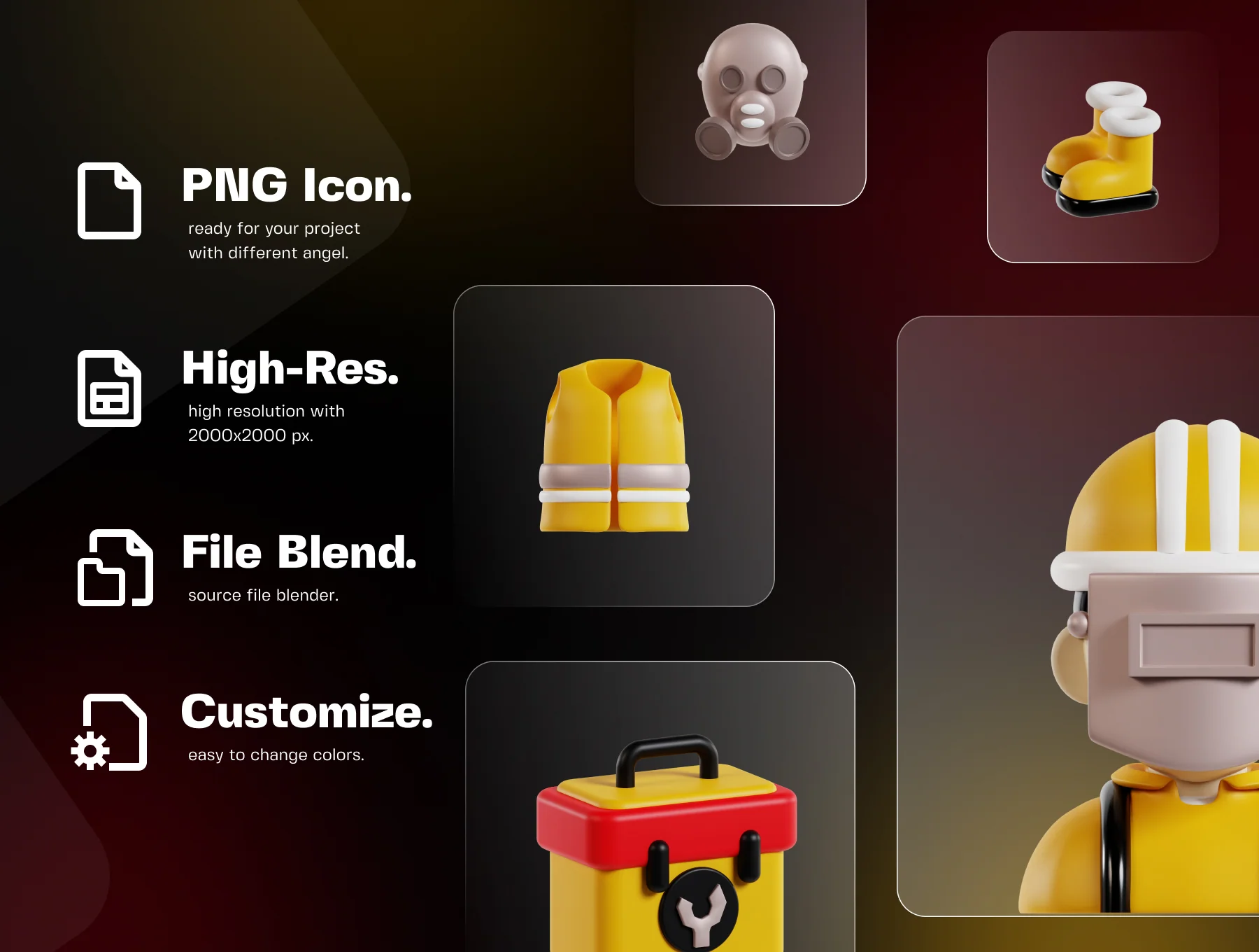 Construction 3D Icon Pack 2