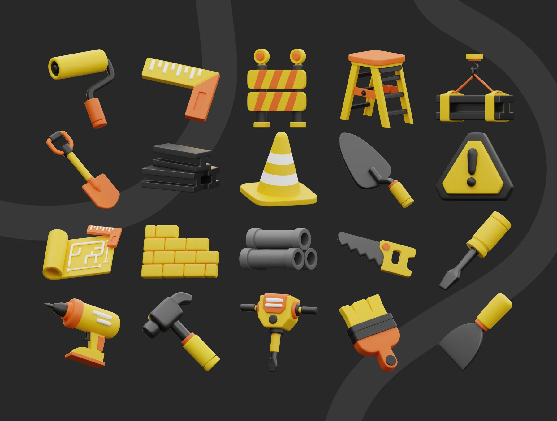 Construction 3D Icon Set 5