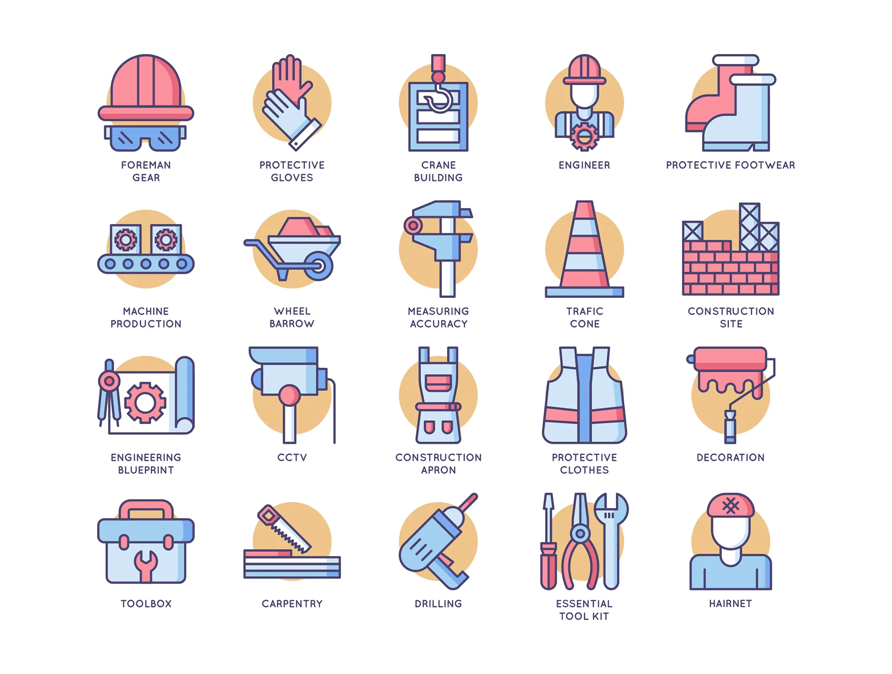 73 Construction Icons | Butterscotch Series 2
