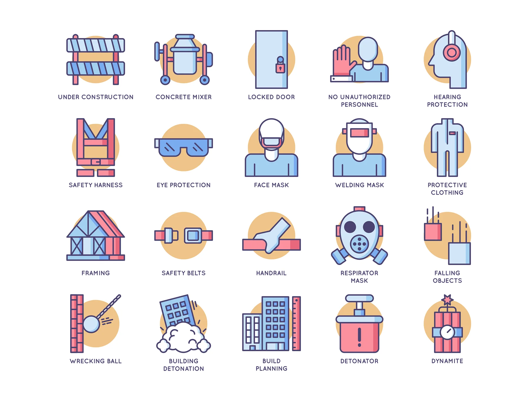 73 Construction Icons | Butterscotch Series 3