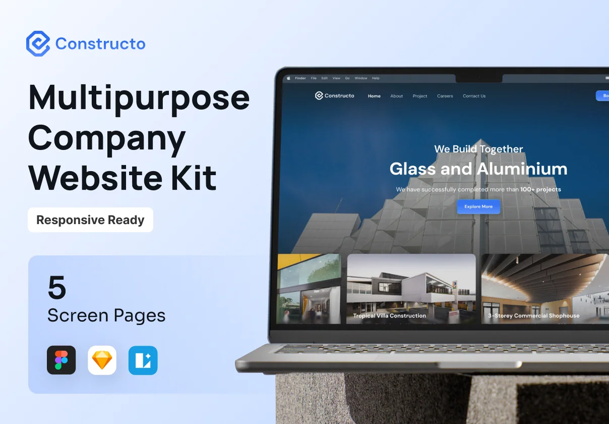 Constructo - Multipurpose Company Landing Page UI Kit