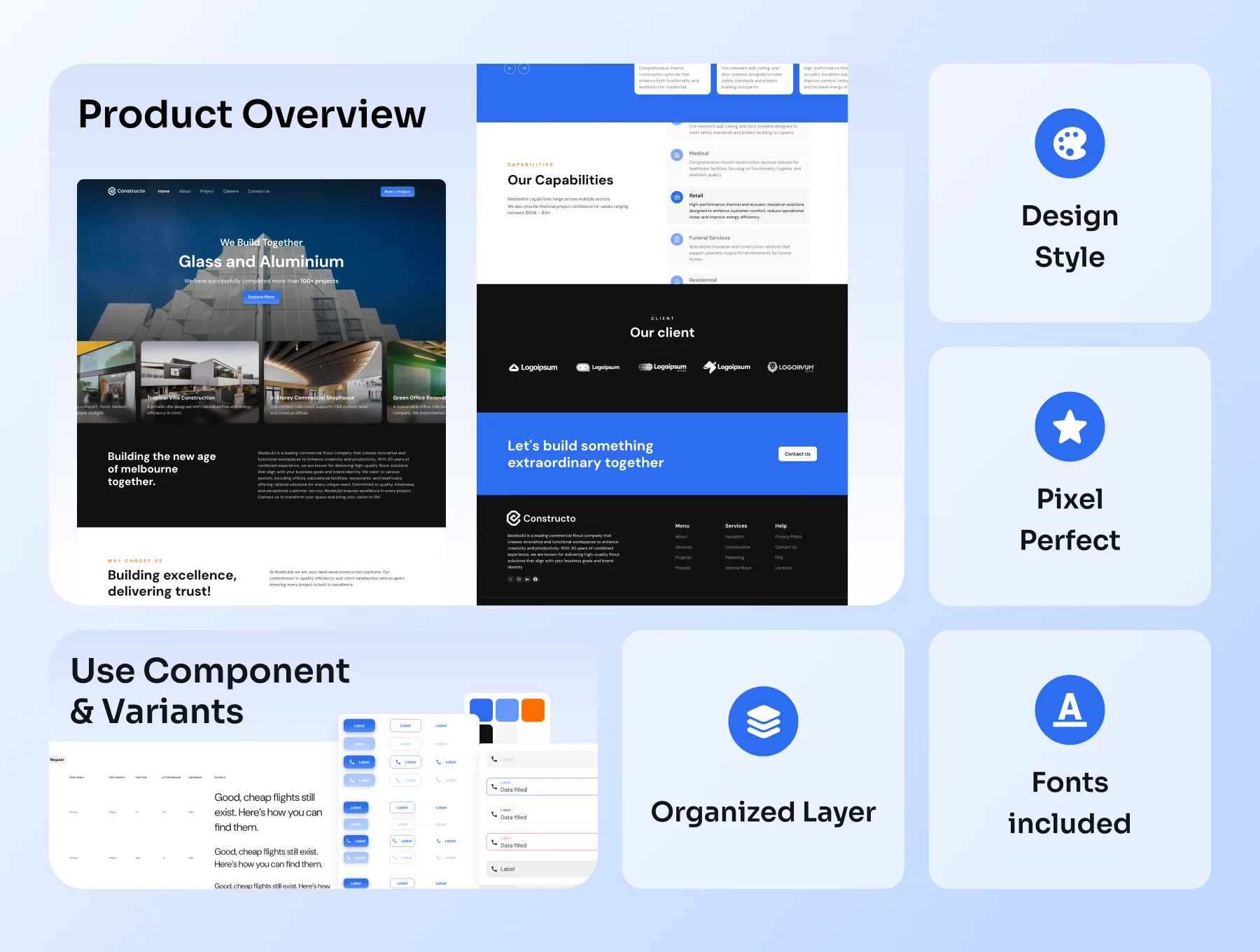 Constructo - Multipurpose Company Landing Page UI Kit 3