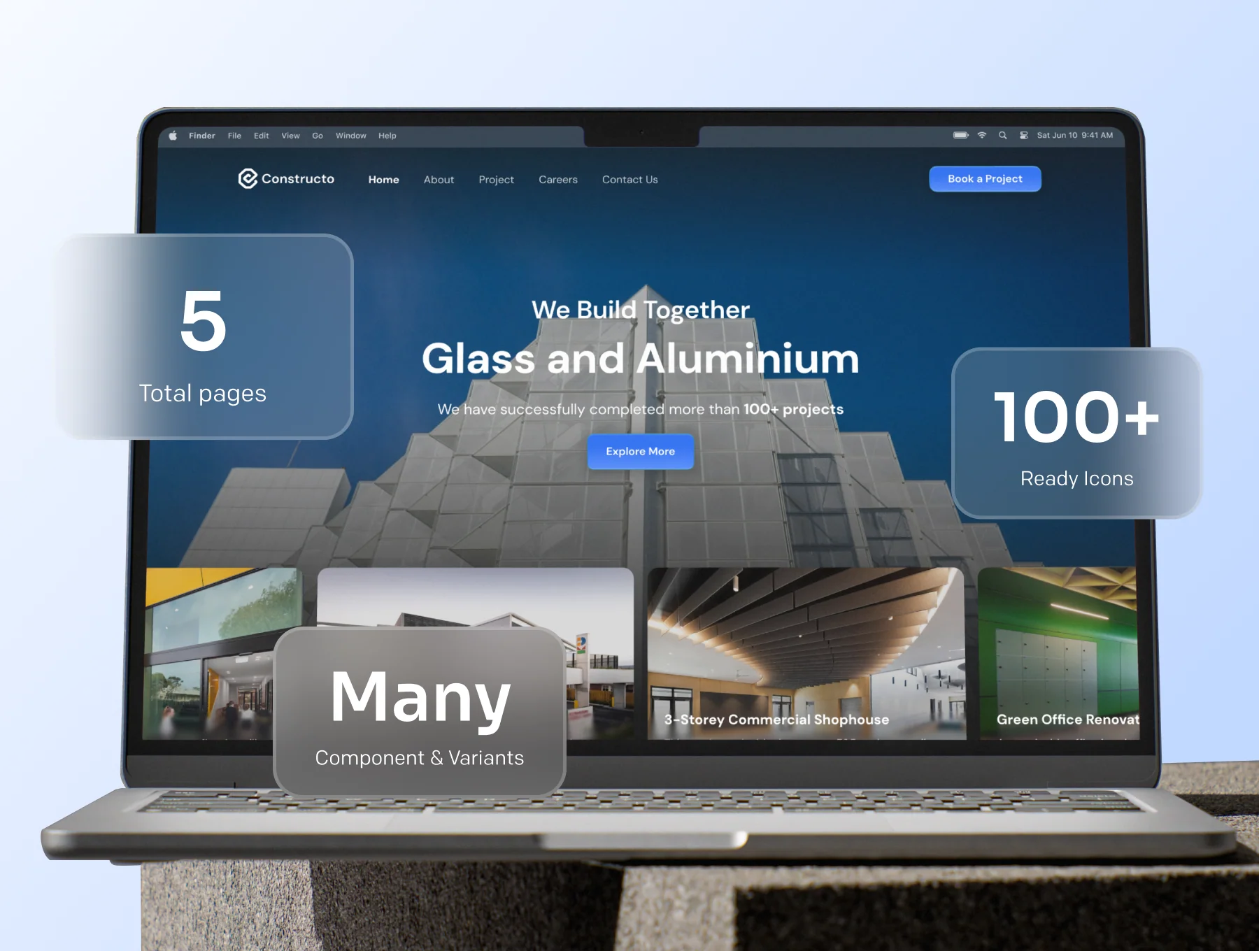 Constructo - Multipurpose Company Landing Page UI Kit 4
