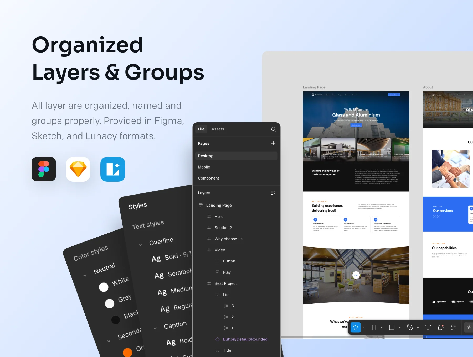 Constructo - Multipurpose Company Landing Page UI Kit 7