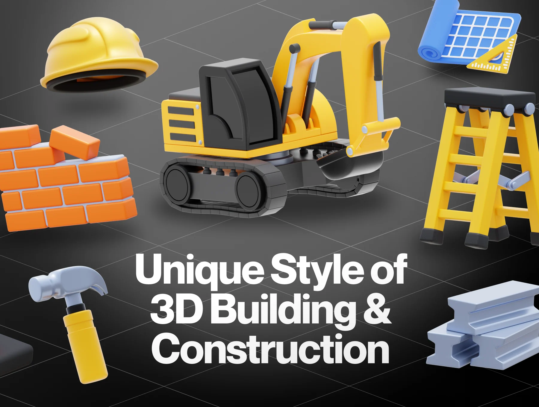 Construcy - Construction 3D Icon Set 2