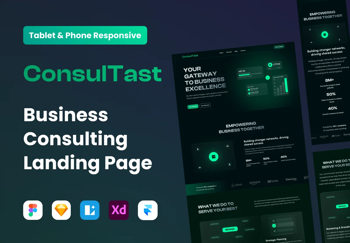 ConsulTast - Business Consulting Landing Page Template