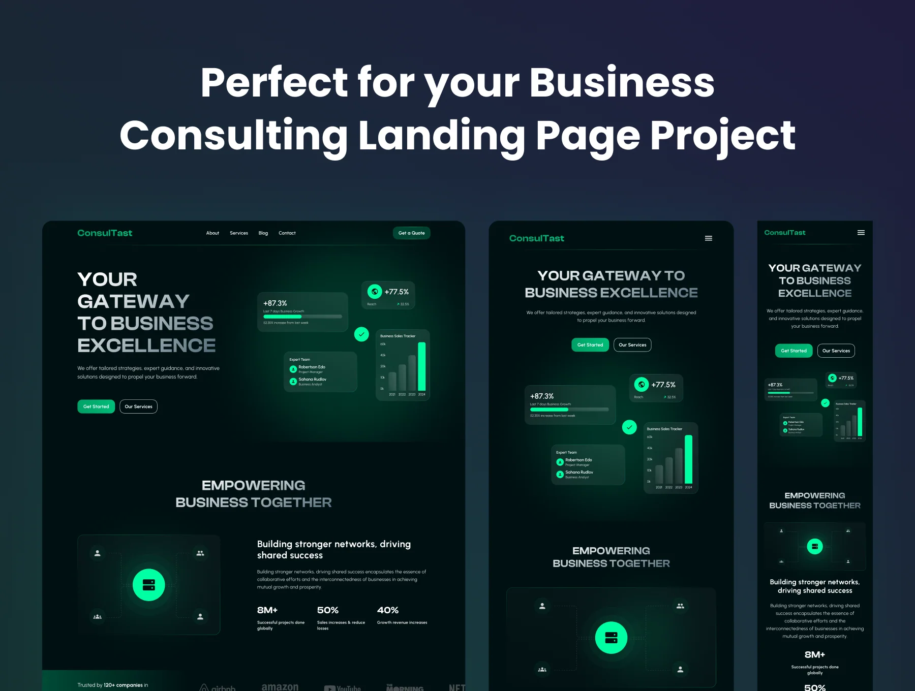 ConsulTast - Business Consulting Landing Page Template 9