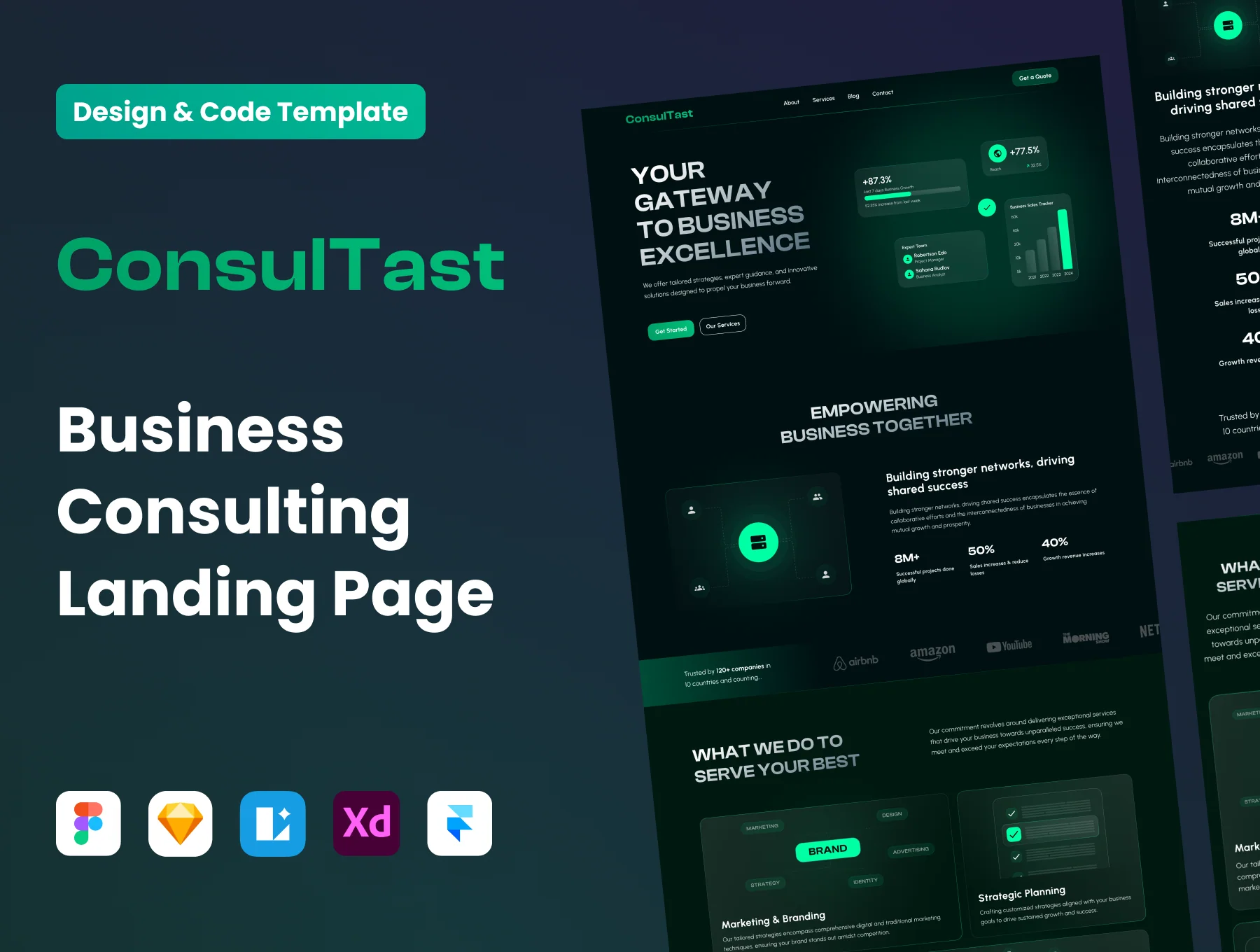 ConsulTast - Business Consulting Landing Page Template