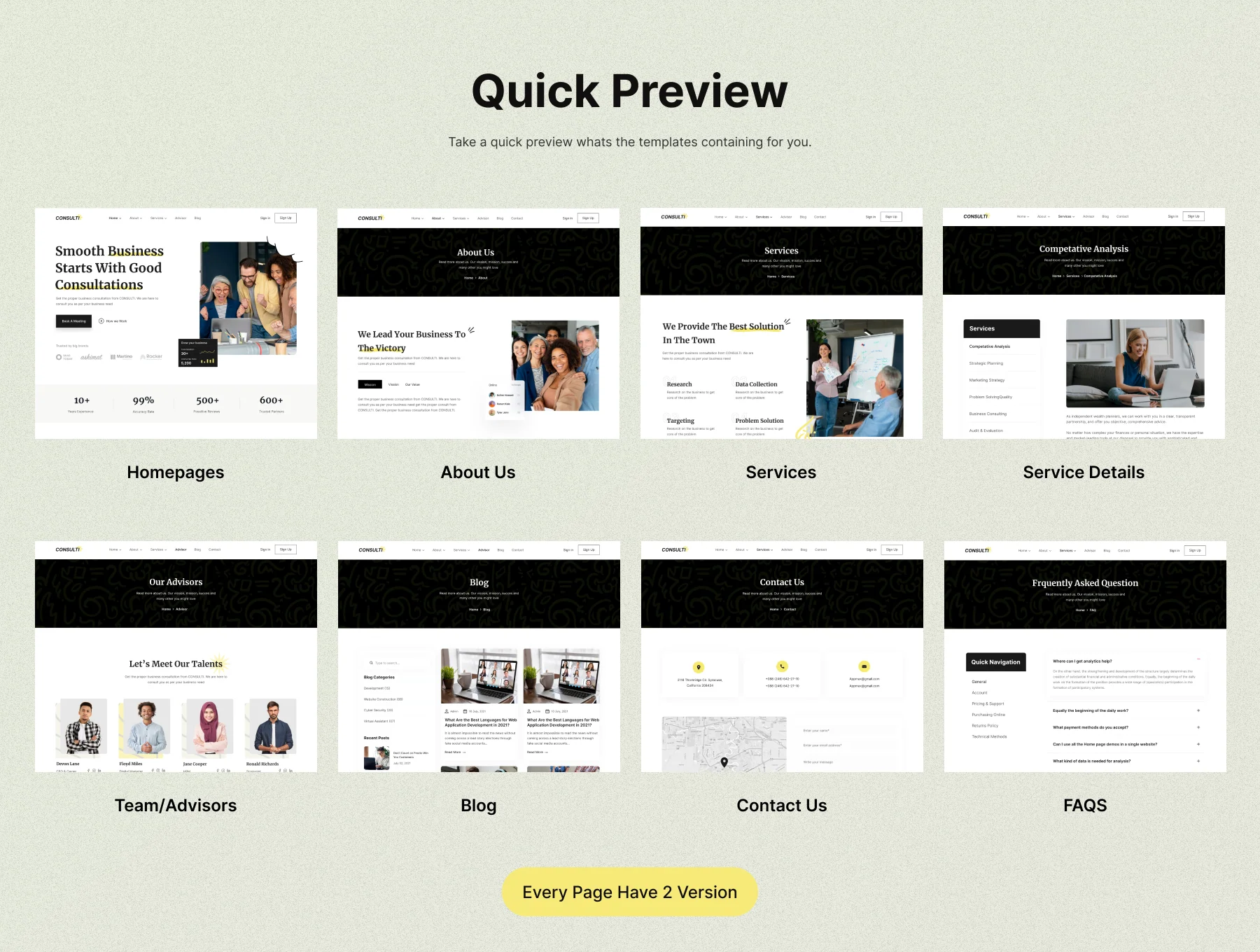 Consulti - Business Consulting Website UI Kit 4