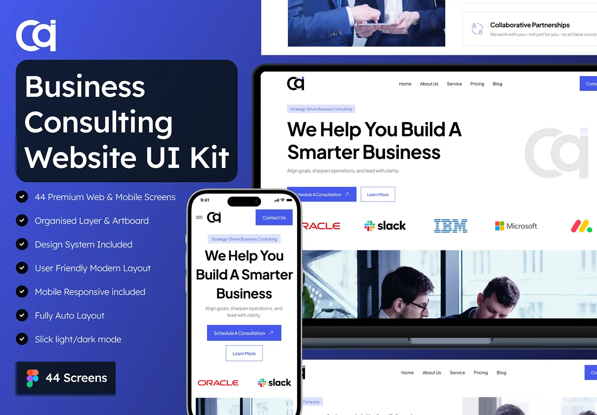 Consultiq - Business Consulting Website UI Kit