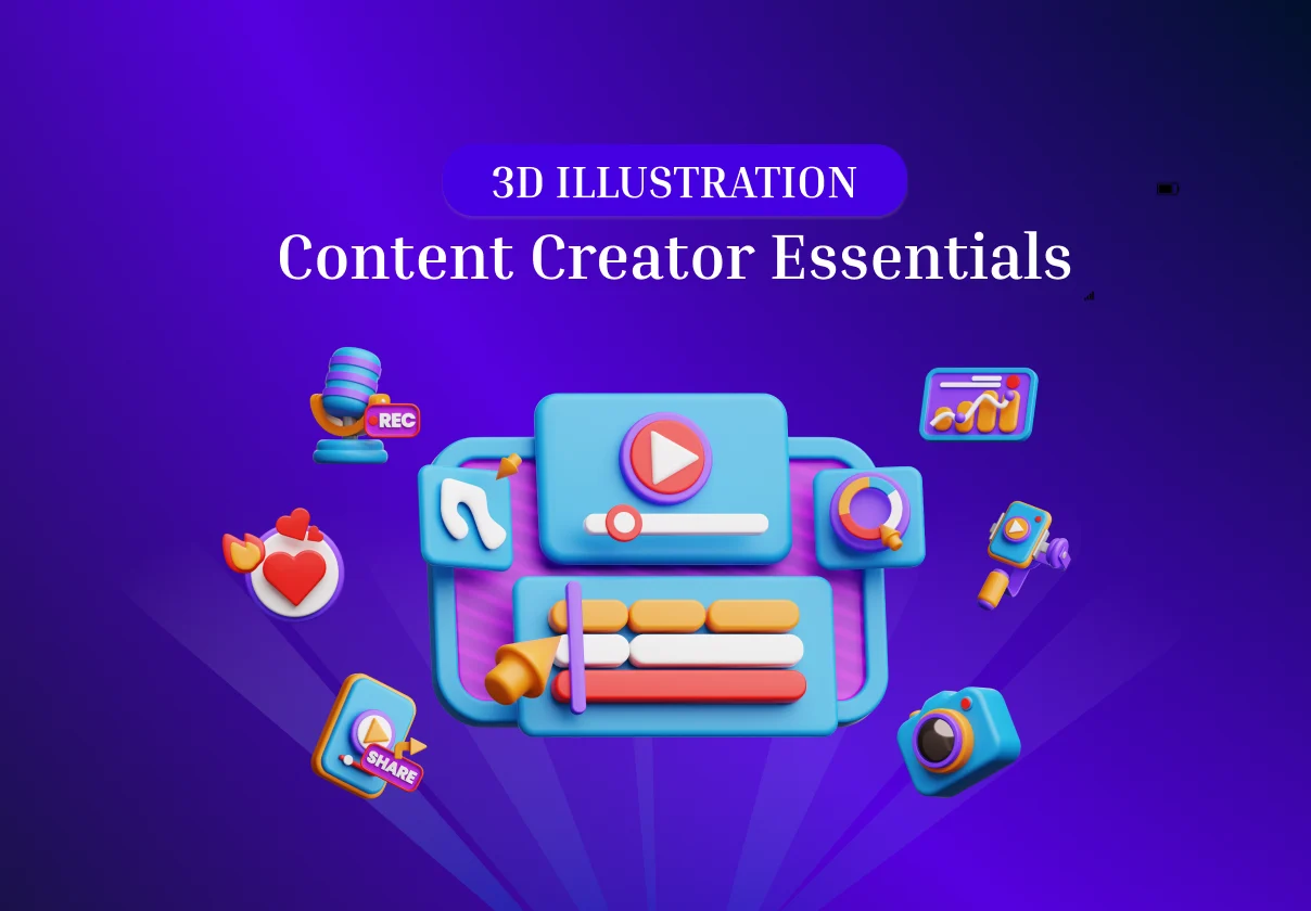 Content Creator Essentials 3D Illustration