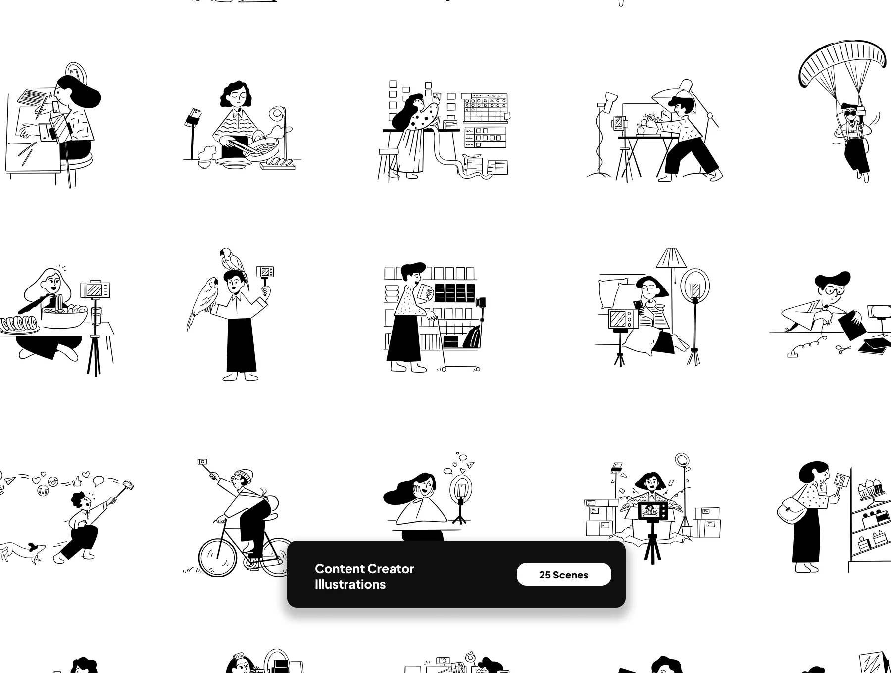 Content Creator Illustrations Notion Style 7