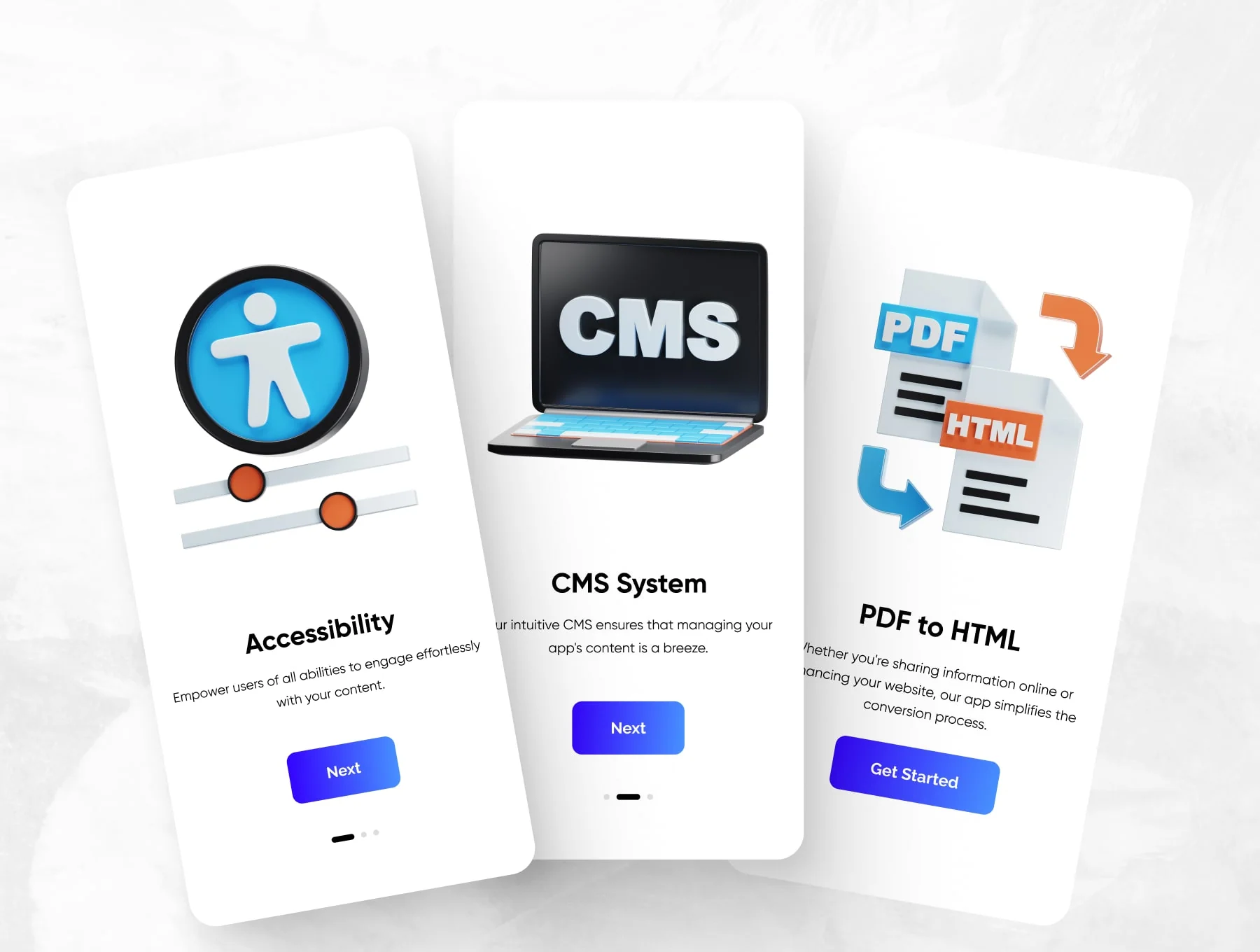 Content Management System 3D Icon Set 4