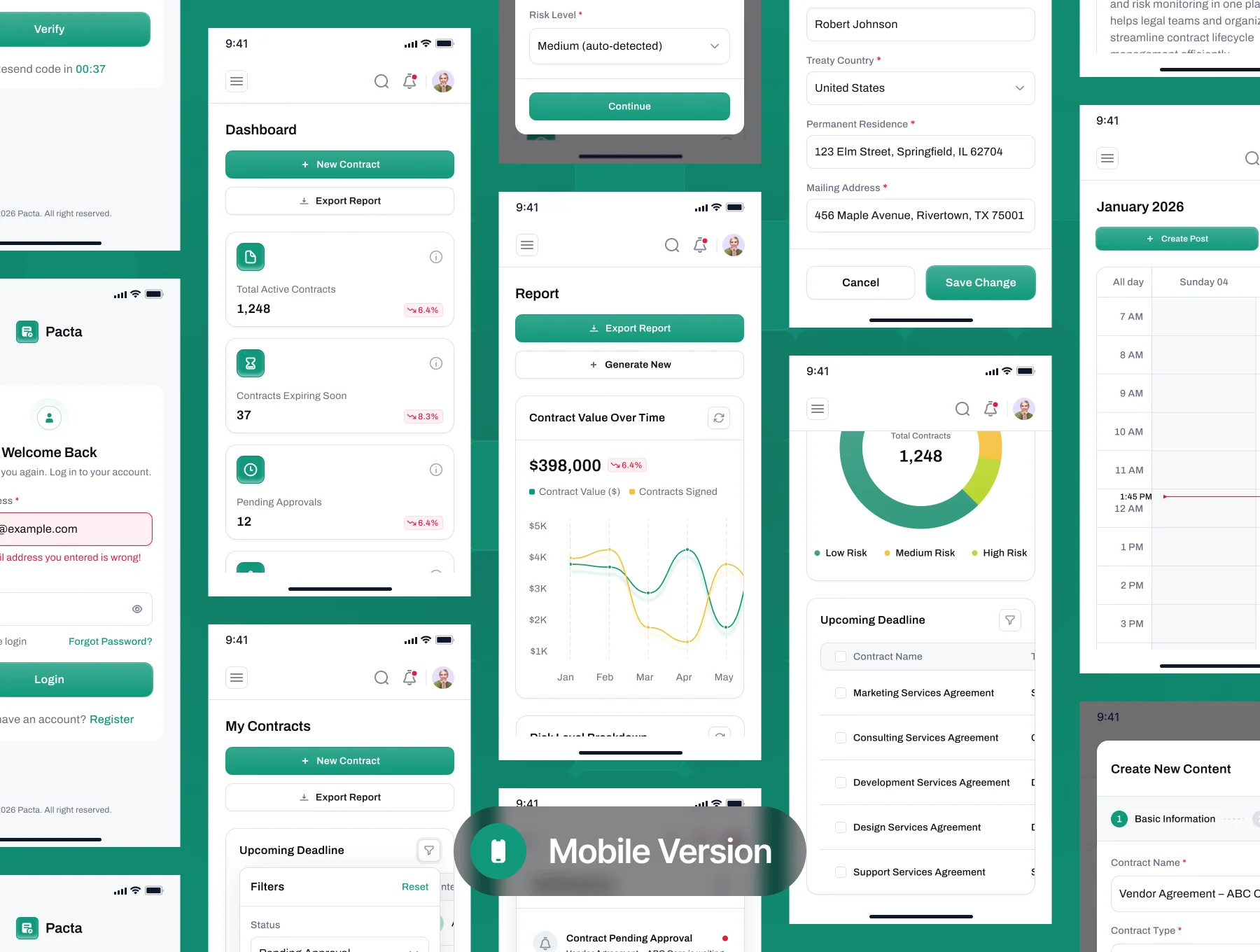 Pacta – Contract & Legal Management Dashboard UI Kit 5