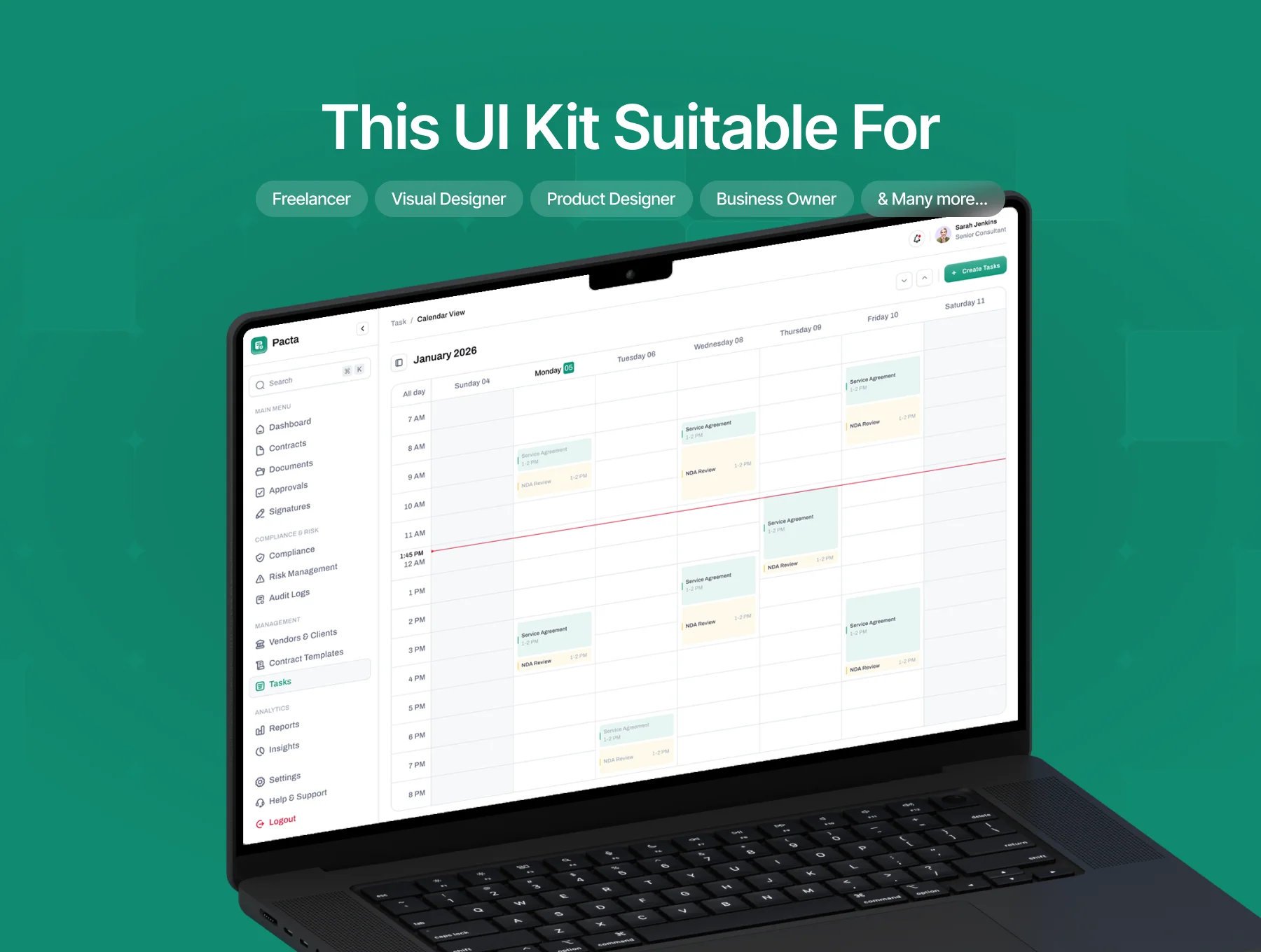 Pacta – Contract & Legal Management Dashboard UI Kit 7