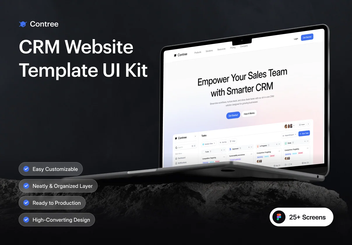 Contree - CRM Website Template UI Kit