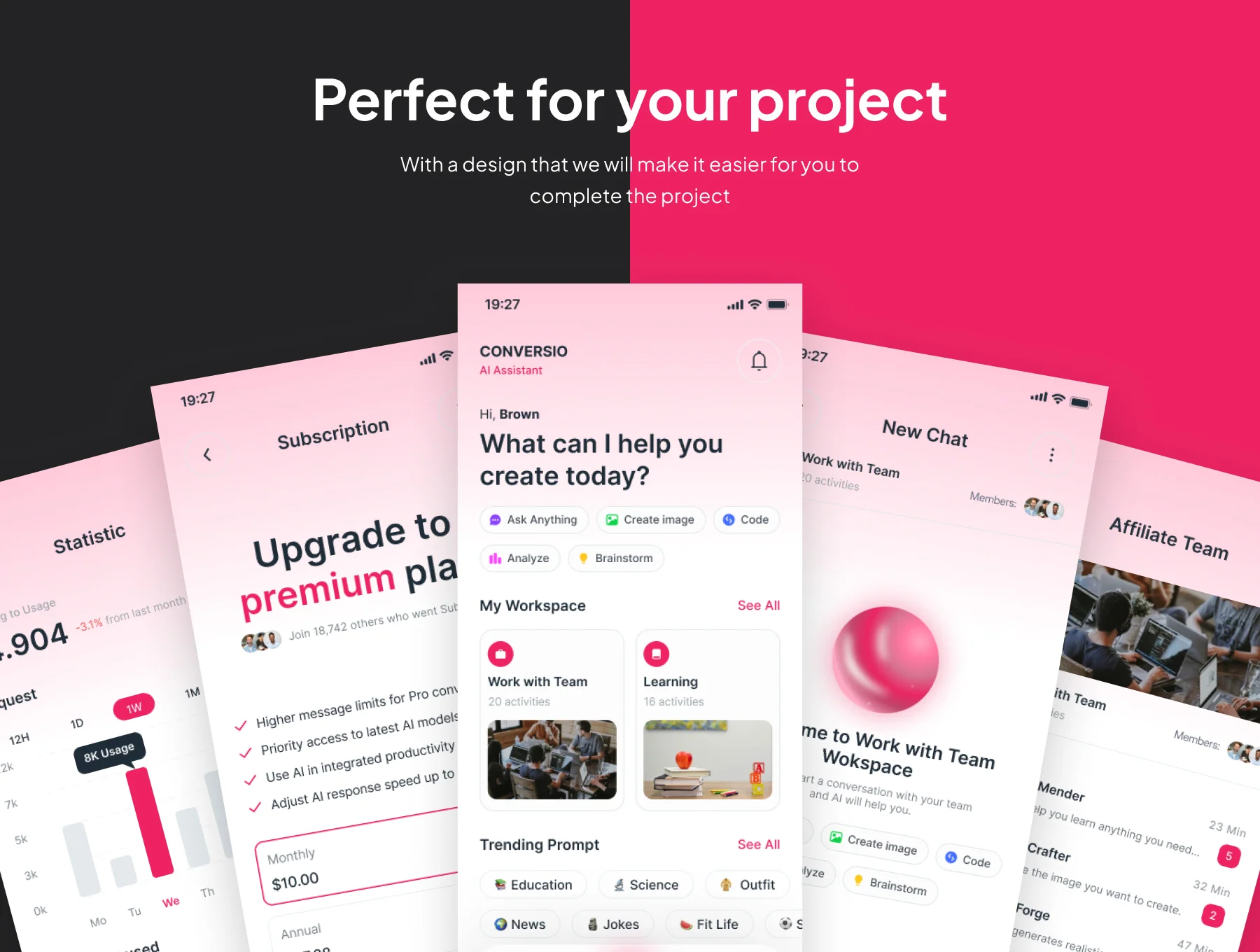 Conversio - AI Chatbot App Ui Kits 4