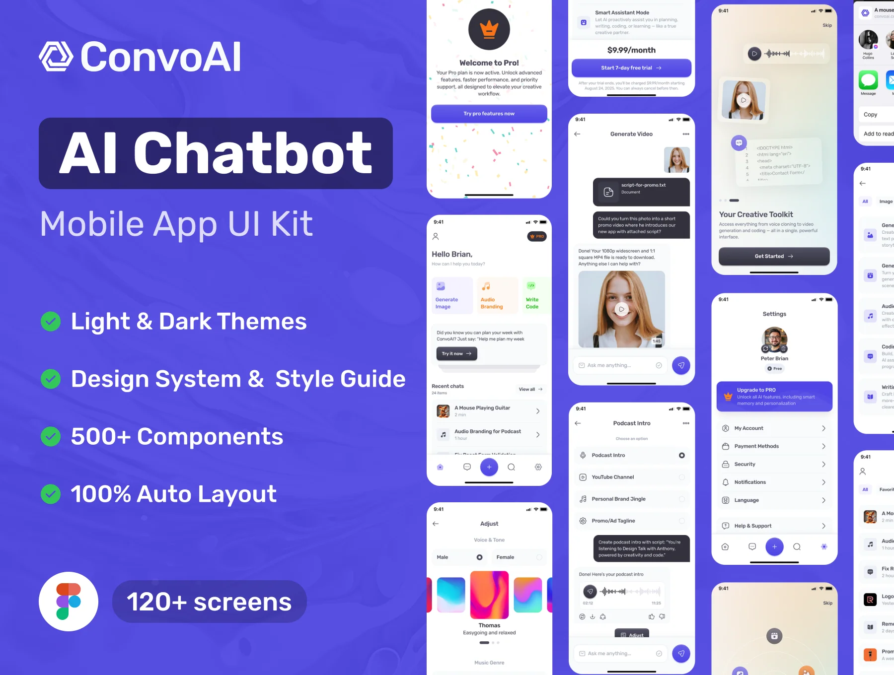 ConvoAI - AI Chatbot Mobile UI Kit