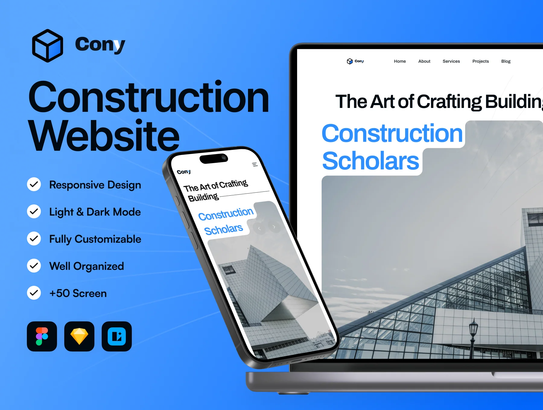 Cony -Construction Website Template 3