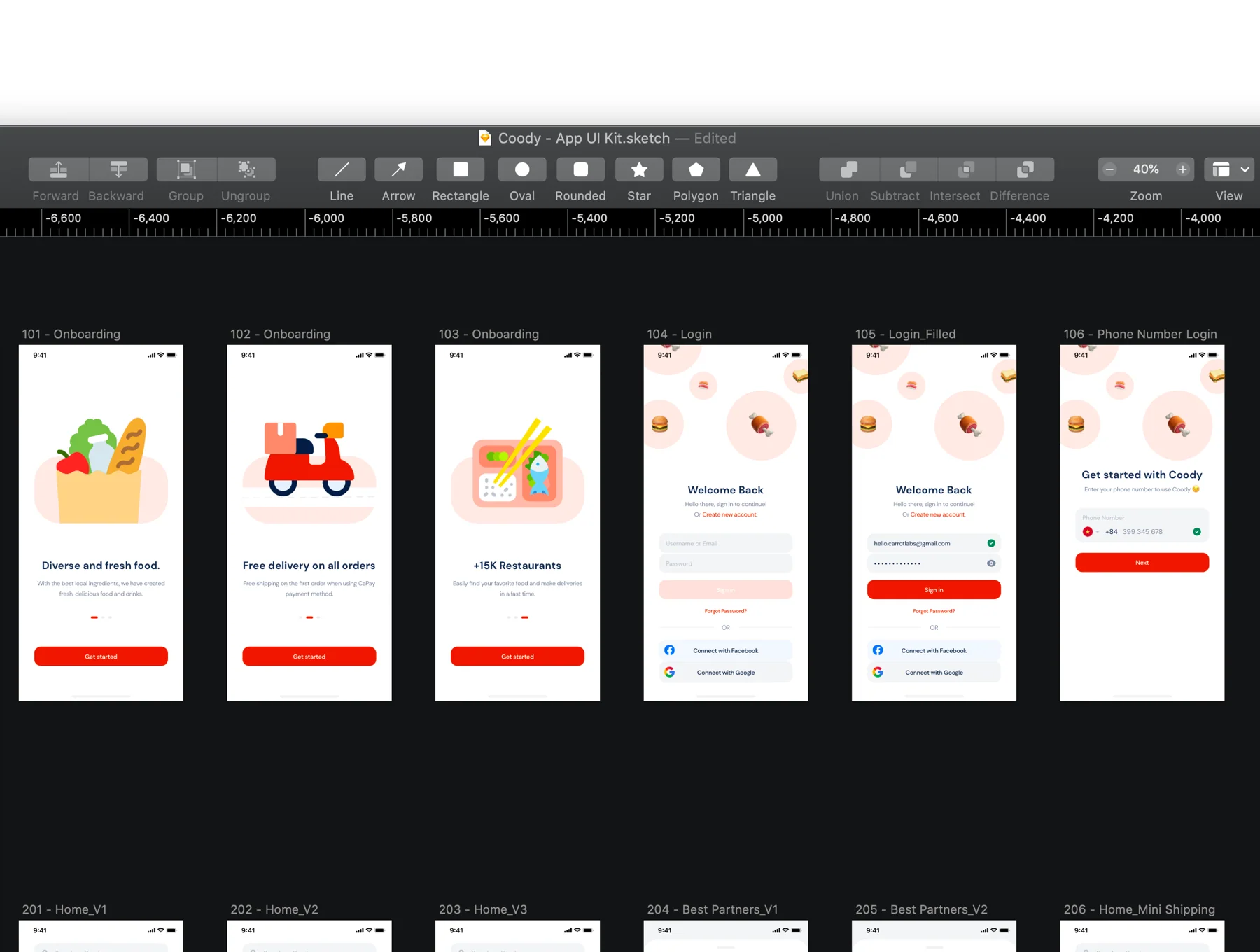 Coody Food iOS UI Kit 6
