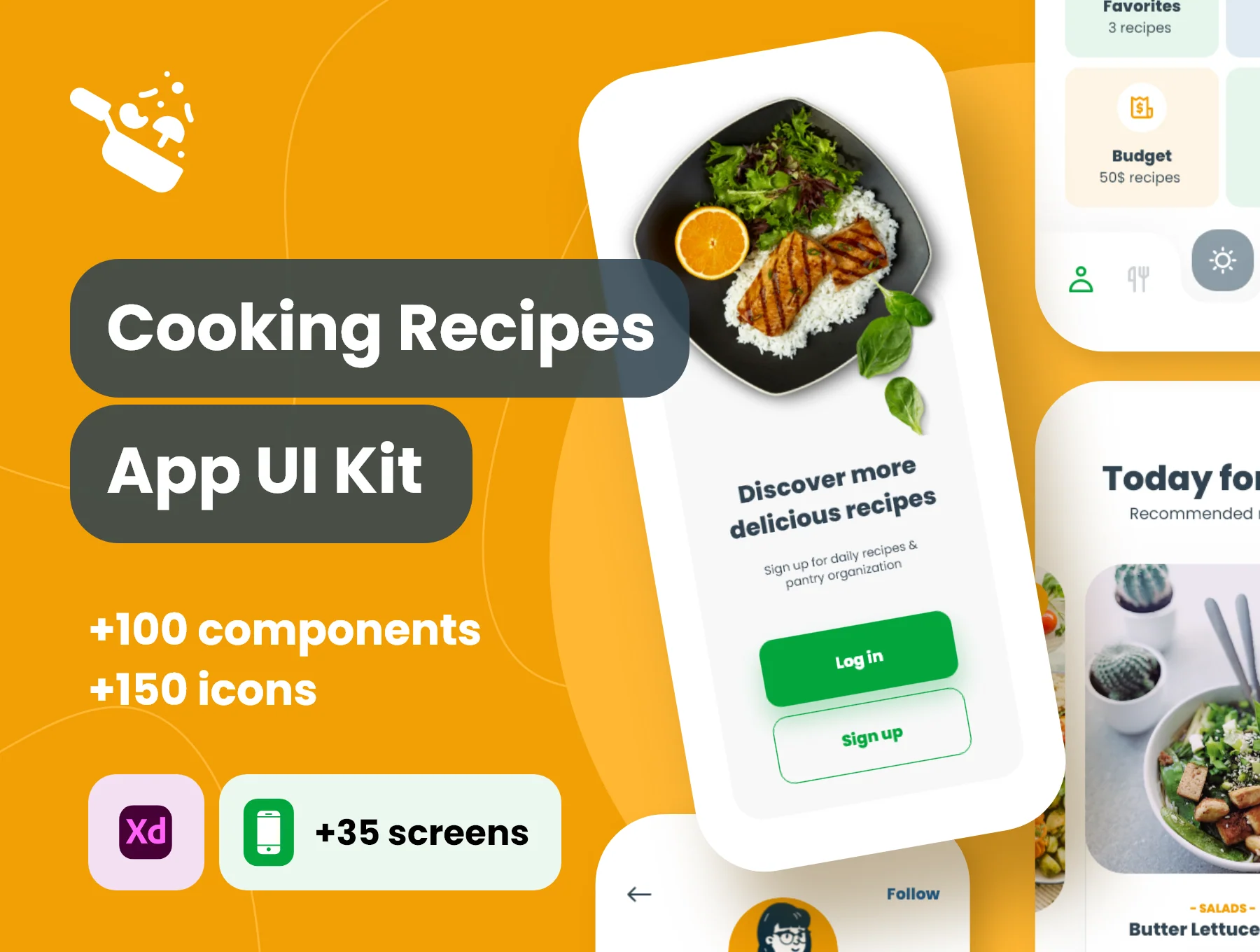 Cooki UI Kit design for Adobe XD