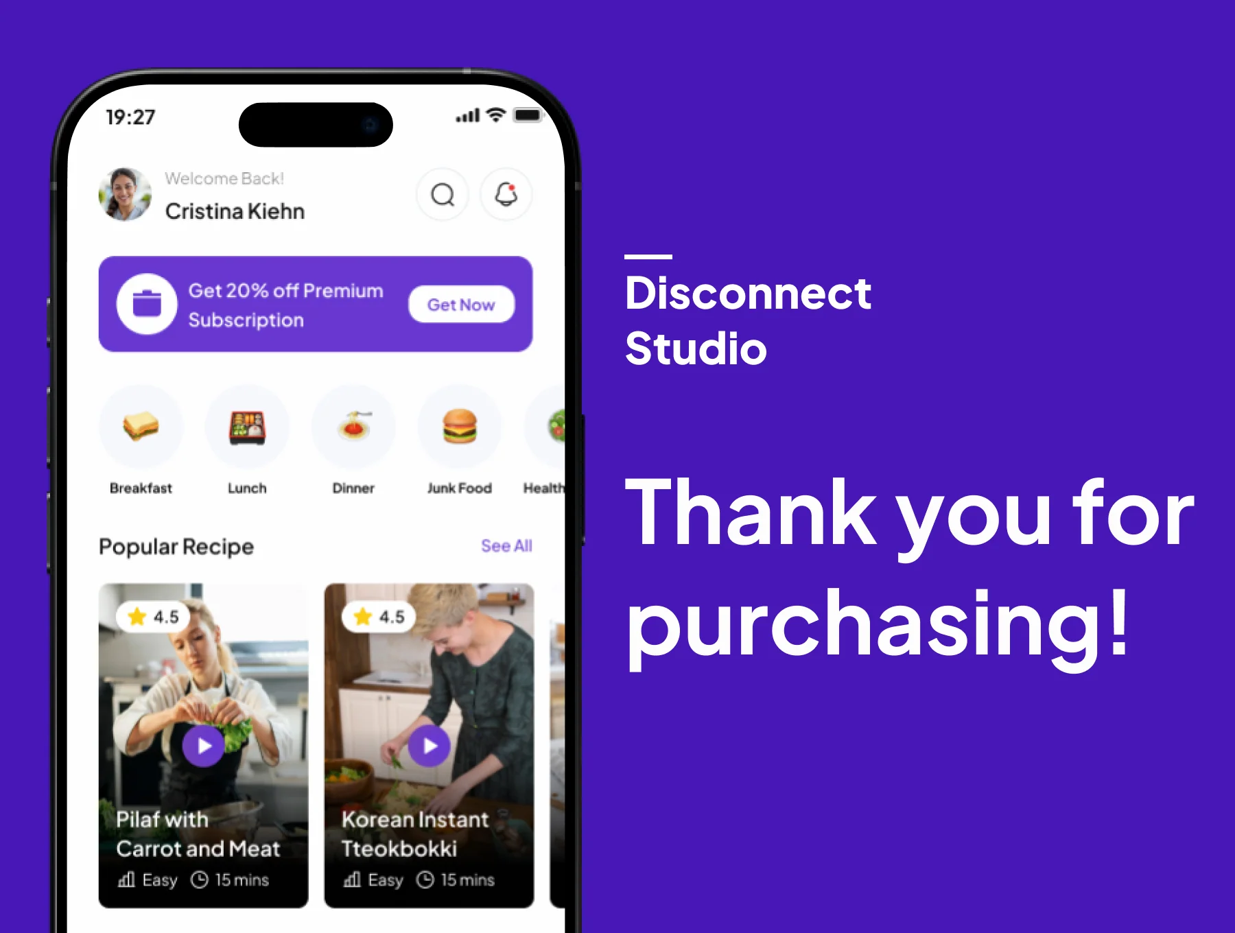 Cookify - Food Recipe Mobile App UI Kits 6