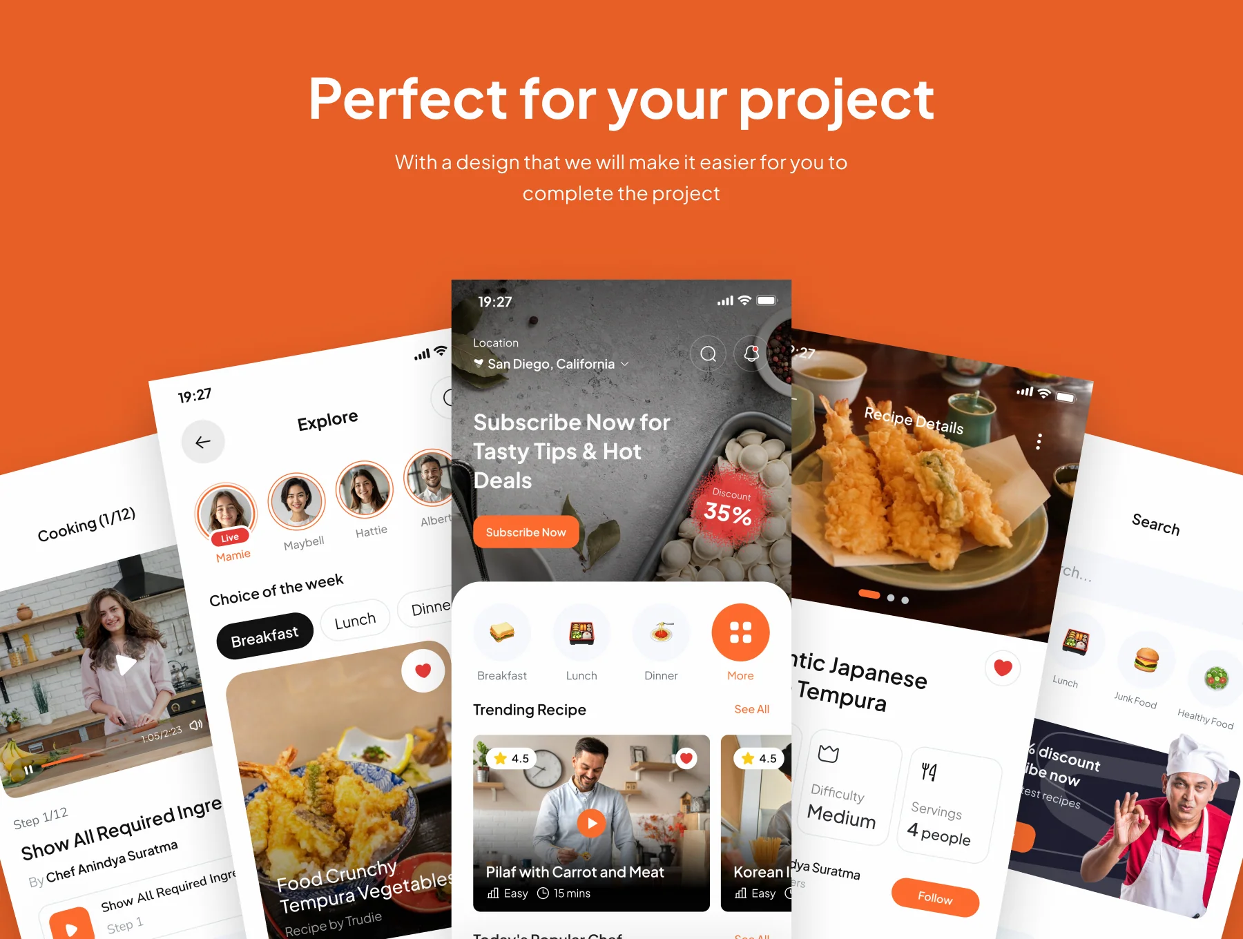 Cookin - Food Recipe App UI Kits 4