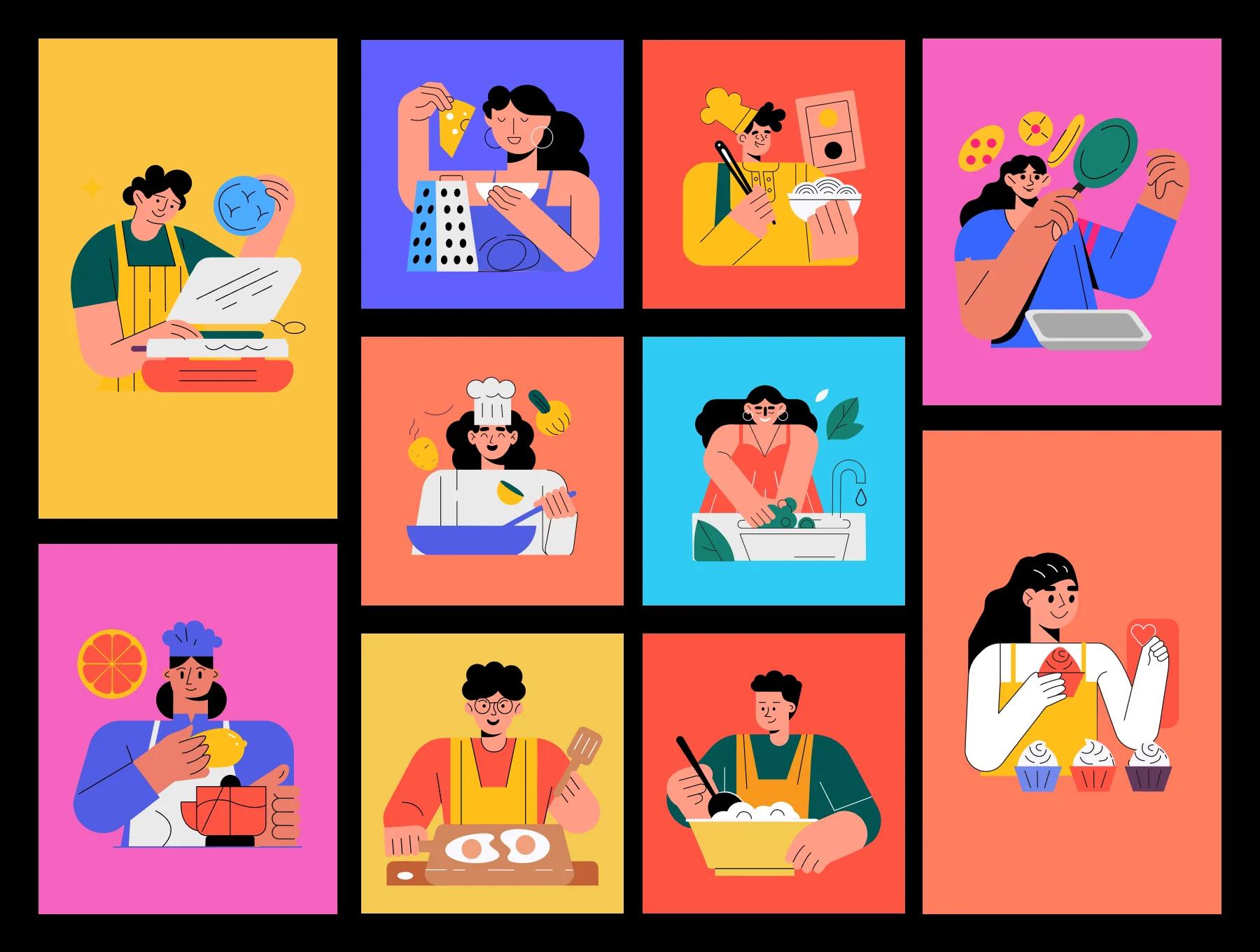 Cooking Illustration Art Set 2