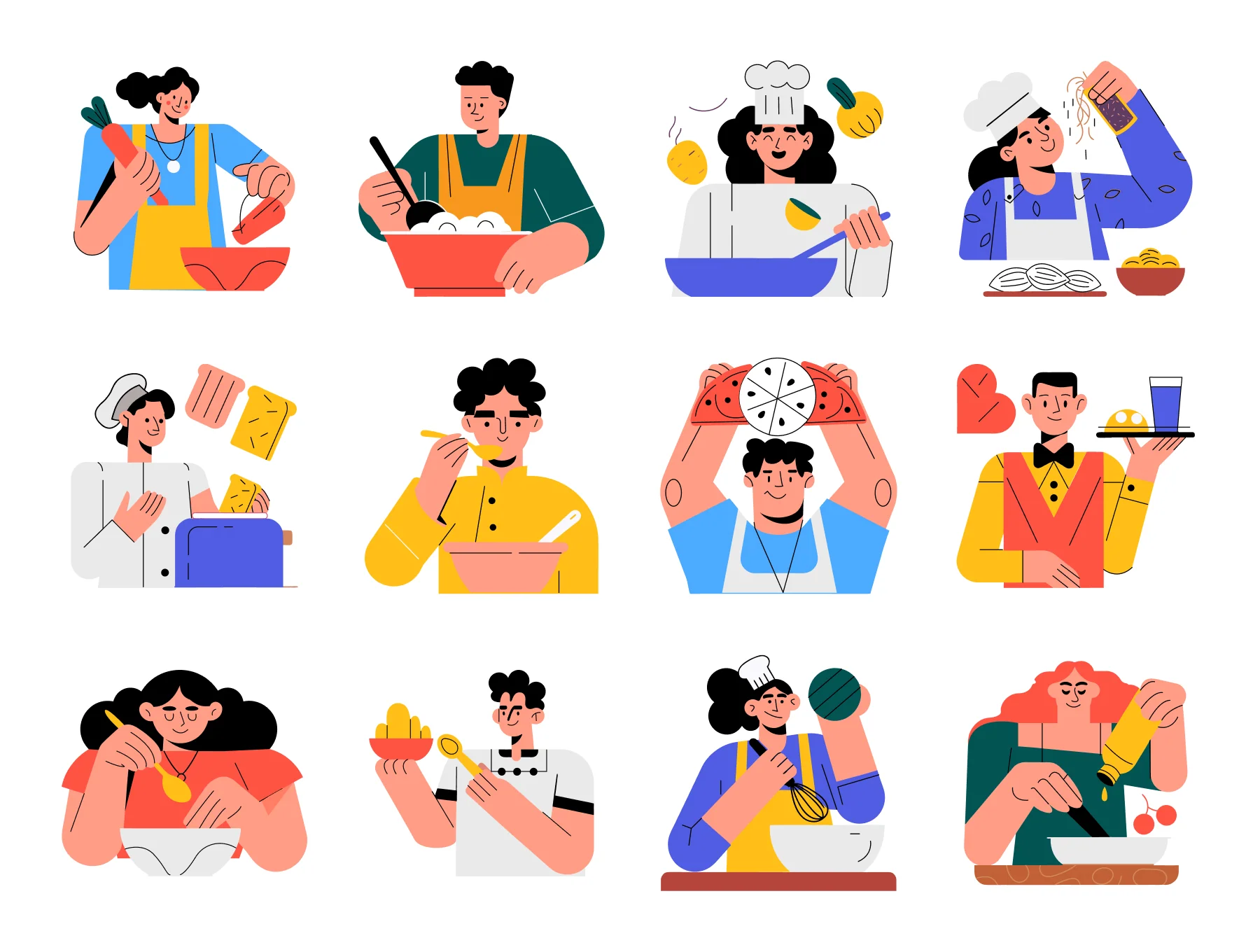 Cooking Illustration Art Set 5